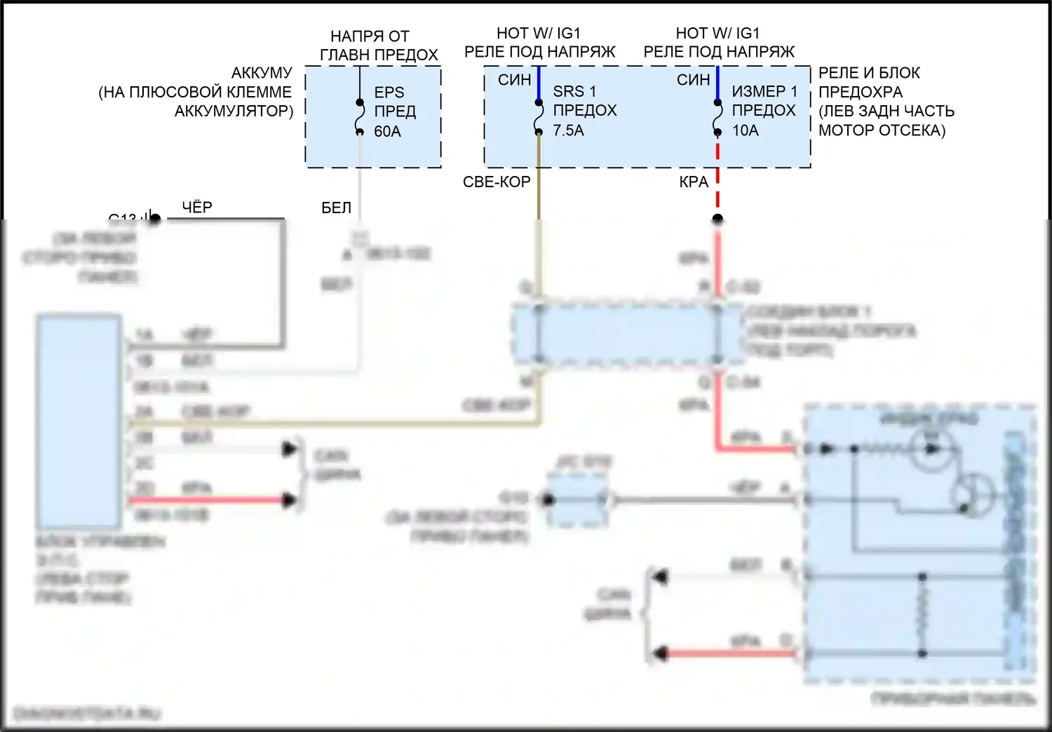 3 Mazda BM (2013-2016): Электросхема электроусилителя руля 