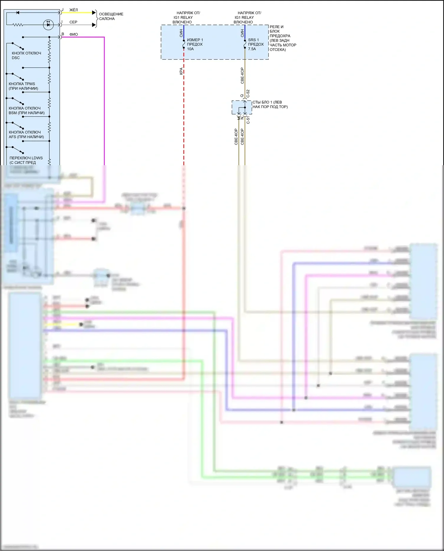3 Mazda BM (2013-2016): Электросхема корректора фар 