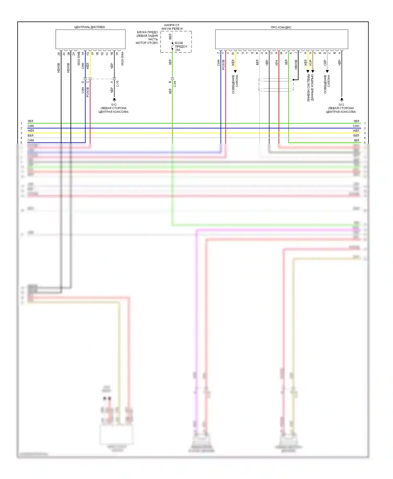 3 Mazda BM (2013-2016): Электросхема магнитолы, с bose (3 из 5) 