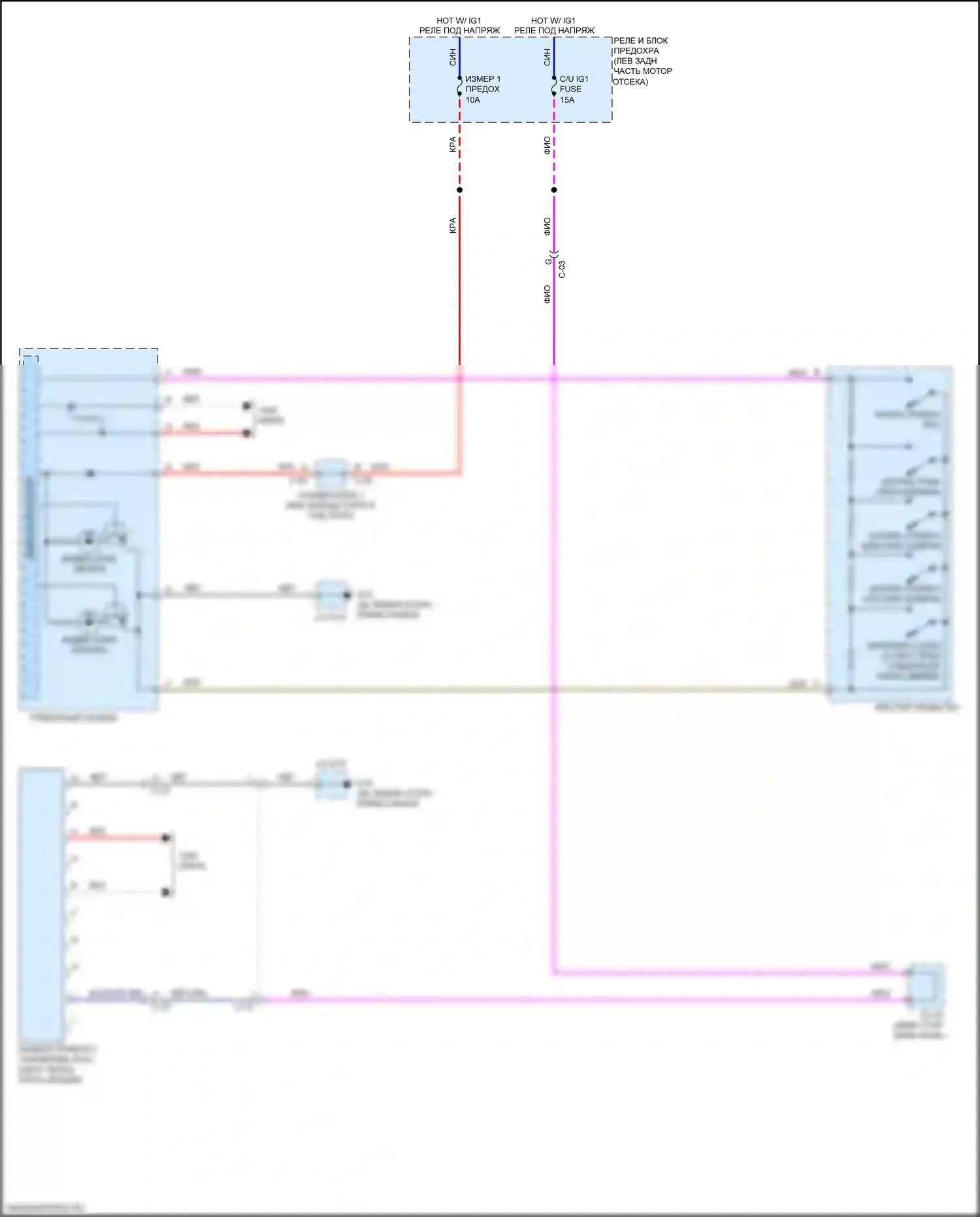 3 Mazda BM (2013-2016): Электросхема сигнализации о выезде с полосы движения 