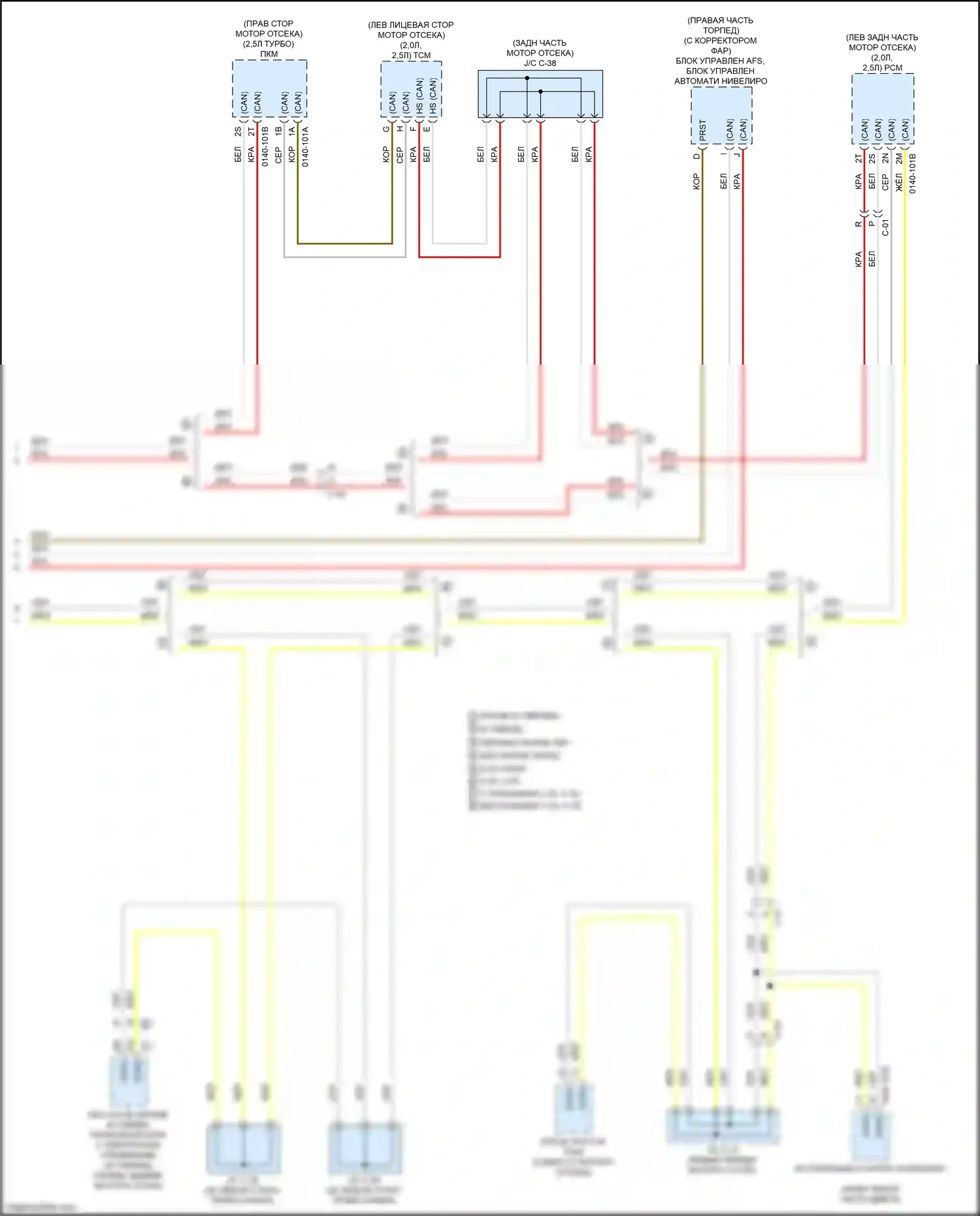 3 Mazda BP (2019-2024): Can шина электросхема (5 из 5) 