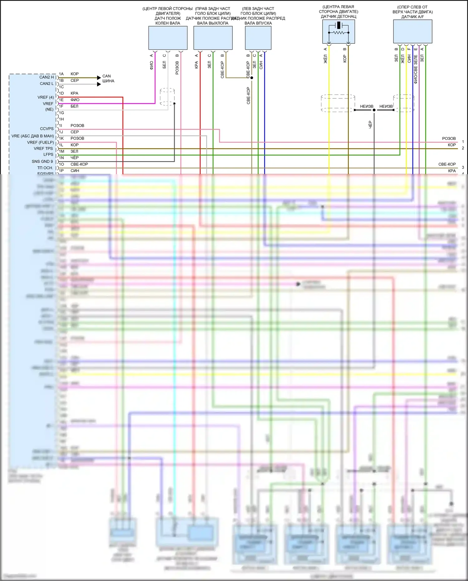 3 Mazda BP (2019-2024): Электросхема двигателя 2.5l skyactiv (1 из 6) 