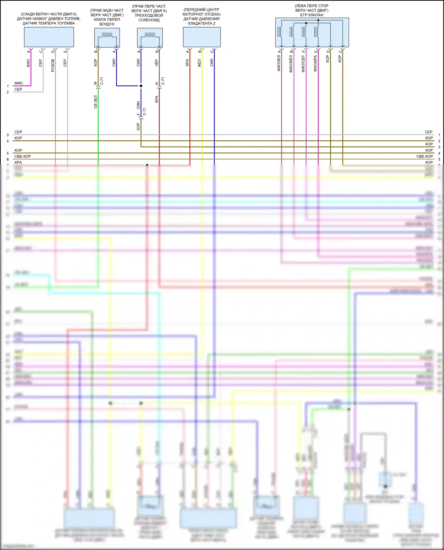 3 Mazda BP (2019-2024): Электросхема двигателя 2.5l turbo skyactiv (2 из 6) 