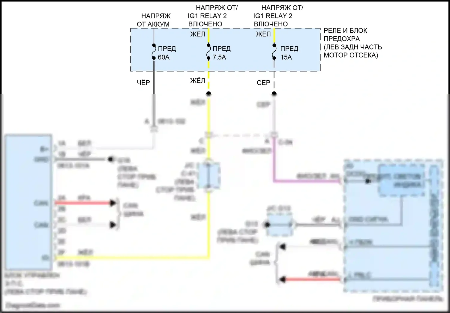 3 Mazda BP (2019-2024): Электросхема электроусилителя руля 