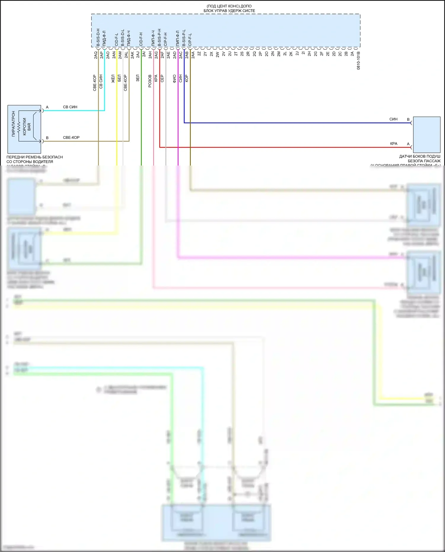 3 Mazda BP (2019-2024): Электросхема подушек безопасности (2 из 4) 