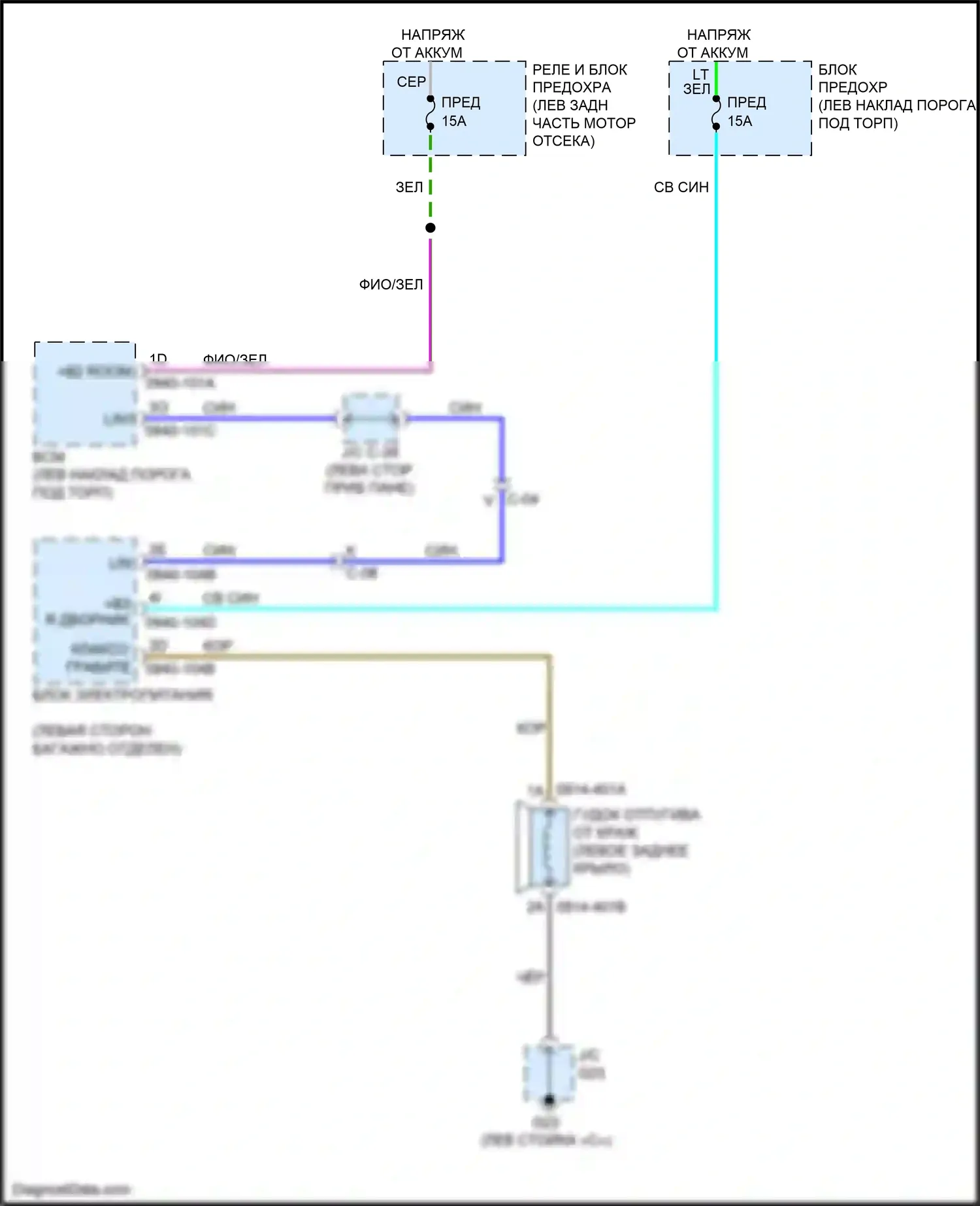 3 Mazda BP (2019-2024): Электросхема сигнализаций сигнализации 