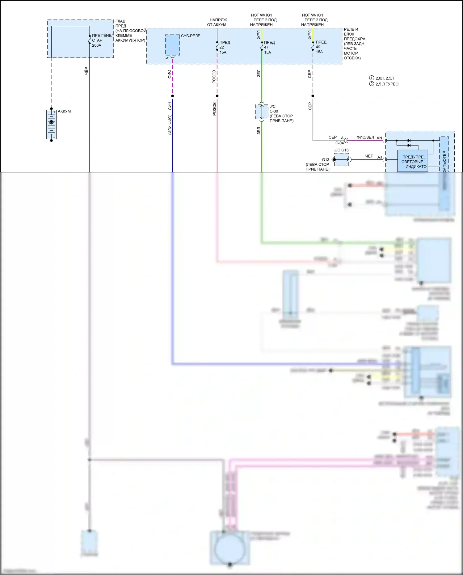 3 Mazda BP (2019-2024): Электросхема генератора 