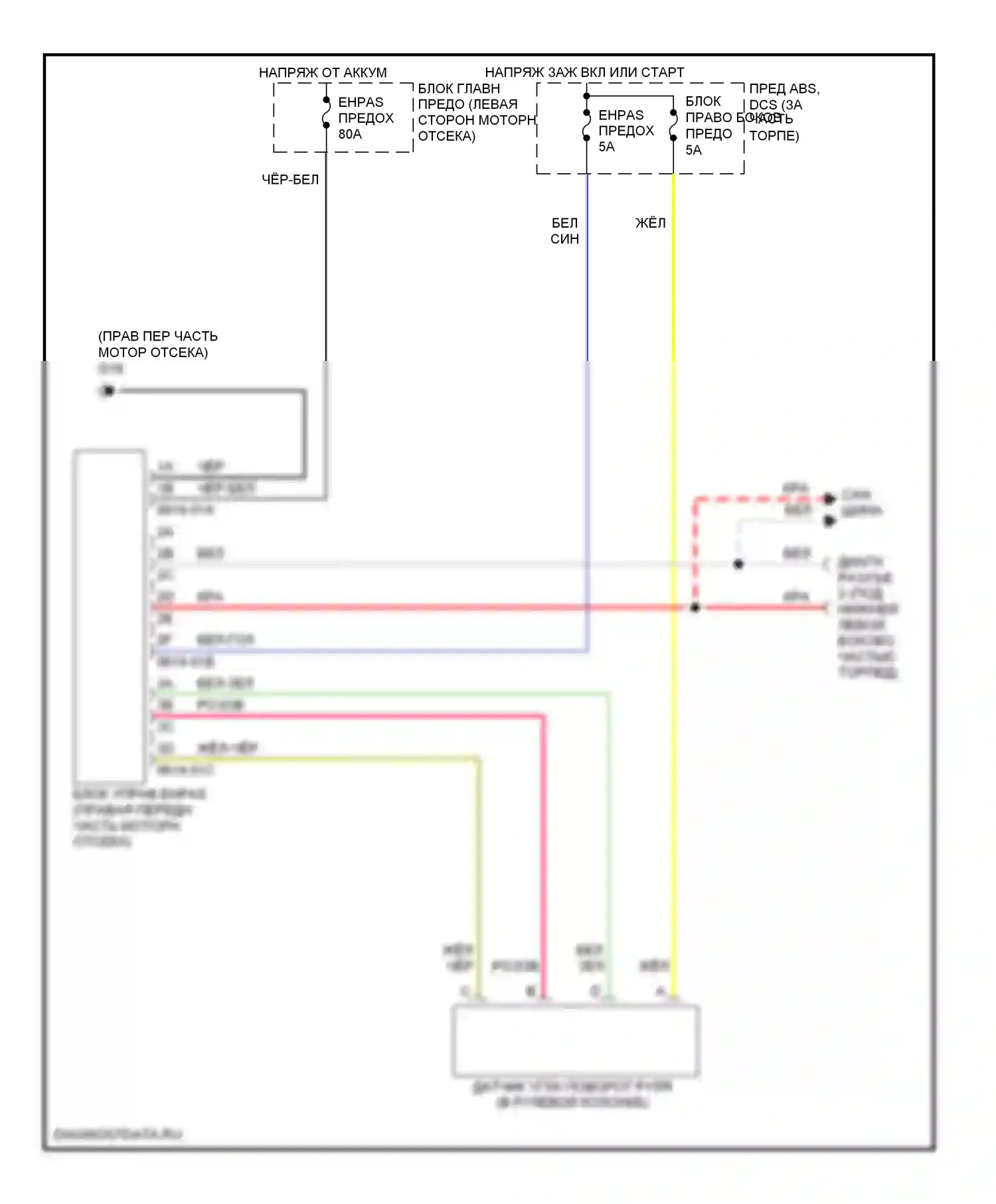 5 Mazda I рестайлинг (2007-2010): Электросхема электроусилителя руля 