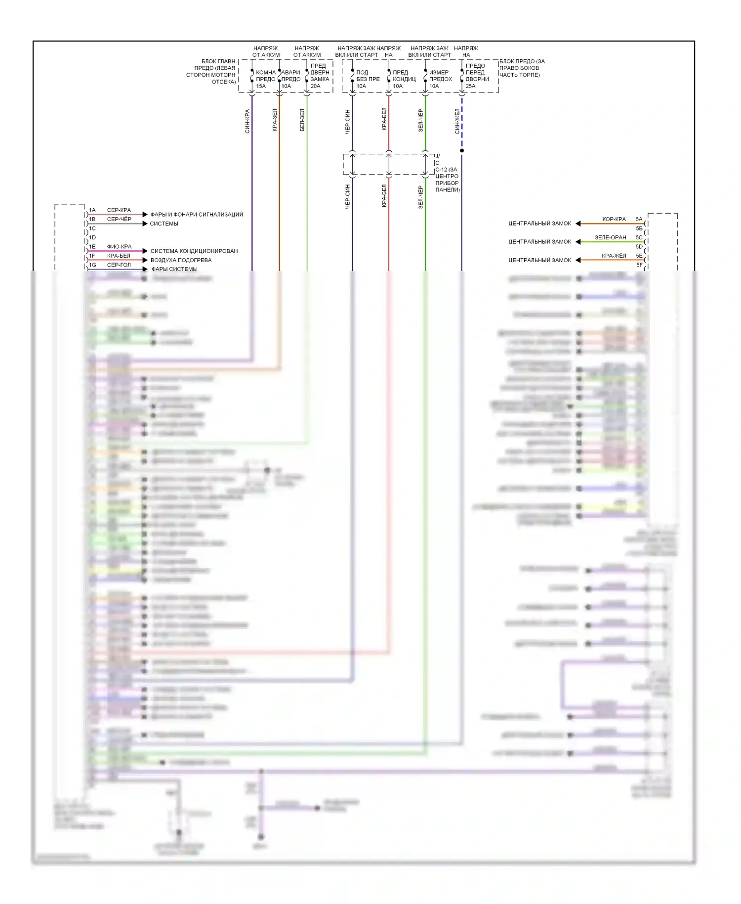 5 Mazda I (2005-2007): Электросхема блоков управления кузовом 