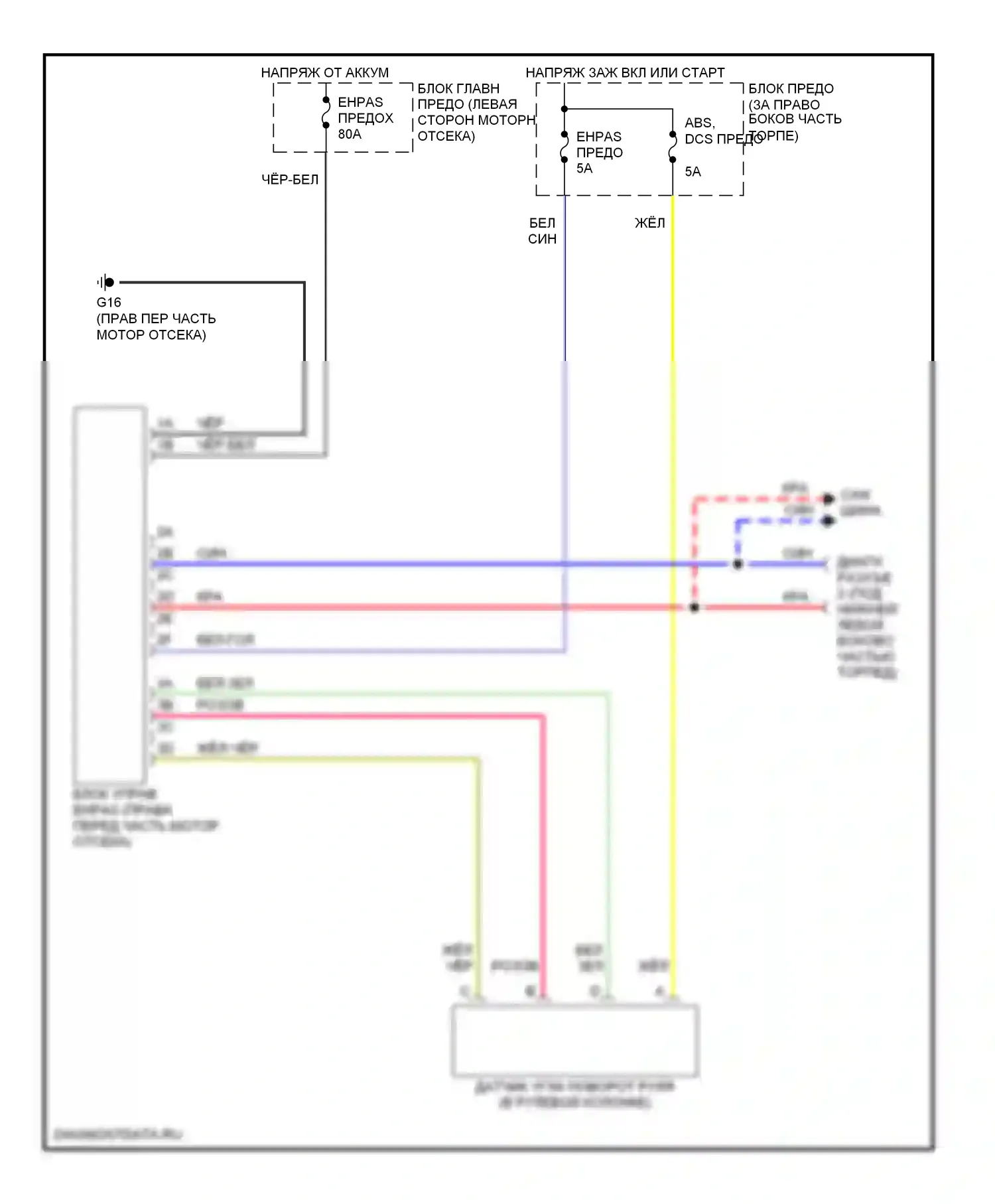 5 Mazda I (2005-2007): Электросхема электроусилителя руля 