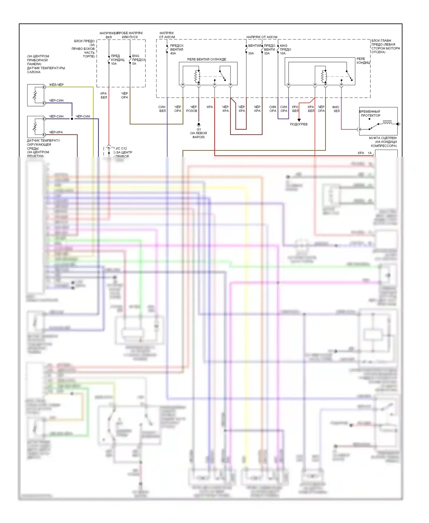 5 Mazda I (2005-2007): Электросхема климат контроля 