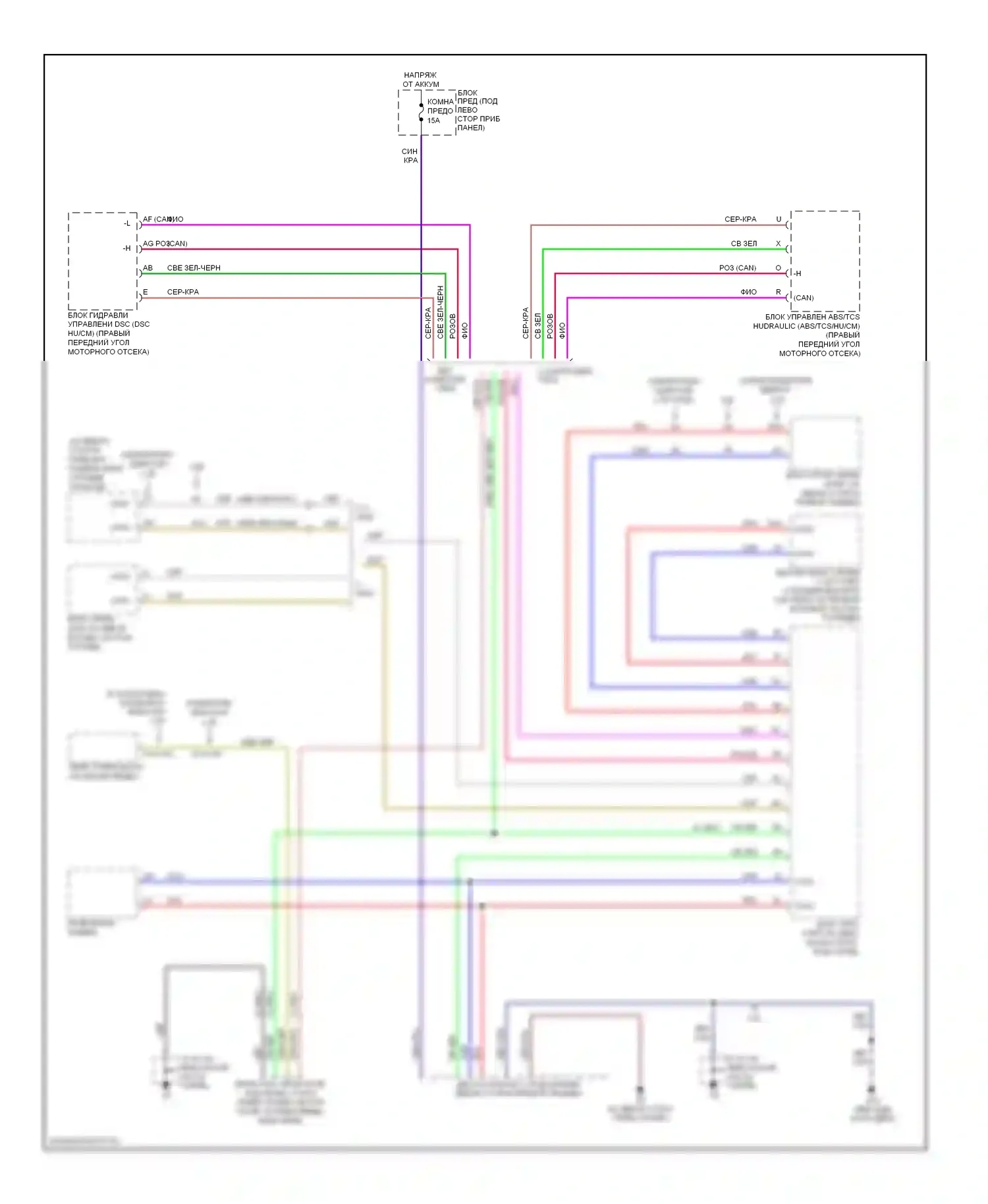 6 Mazda GG рестайлинг (2005-2008): Can шина электросхема 
