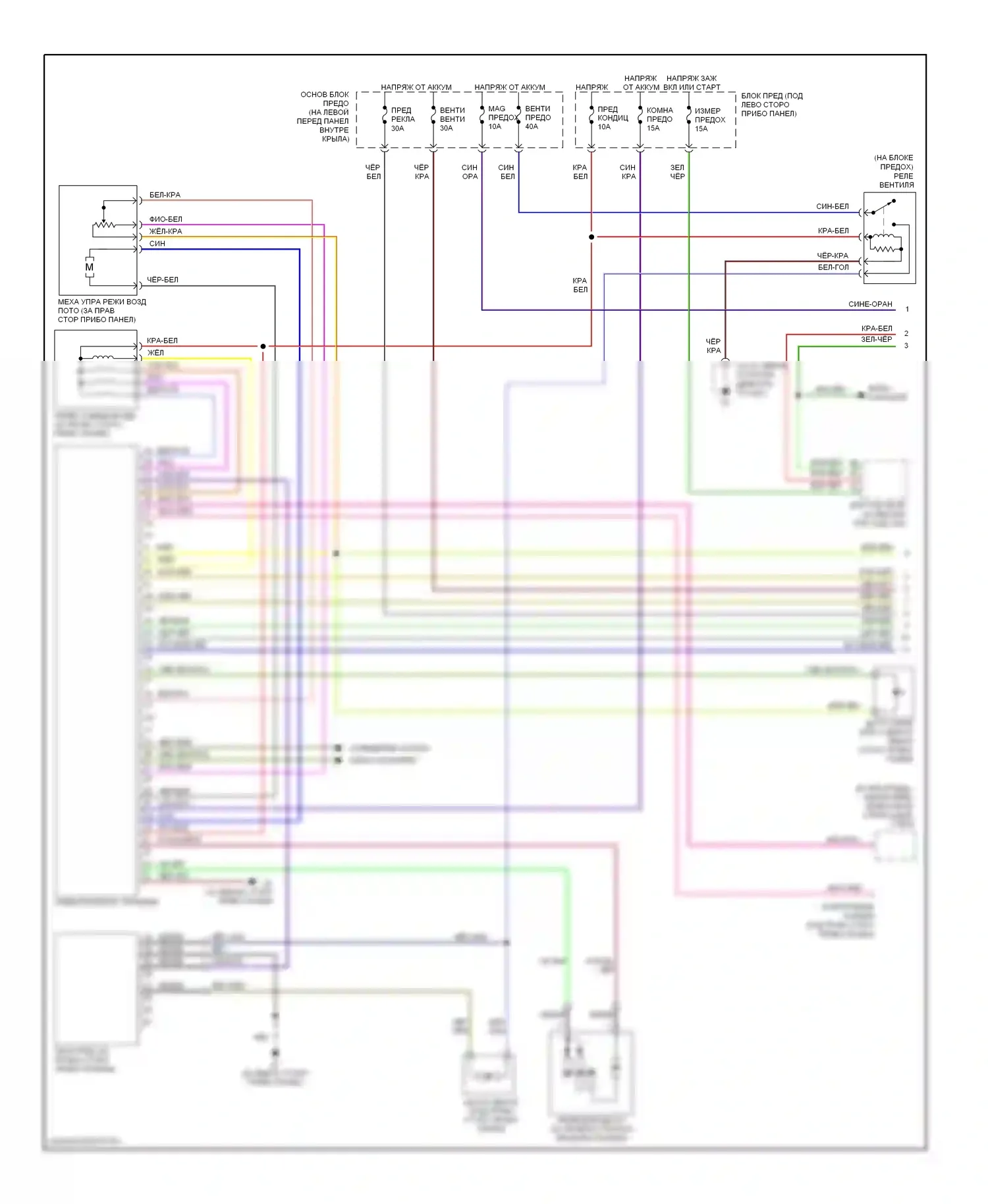 6 Mazda GG рестайлинг (2005-2008): 2.3л, электросхема климат контроля (1 из 2) 