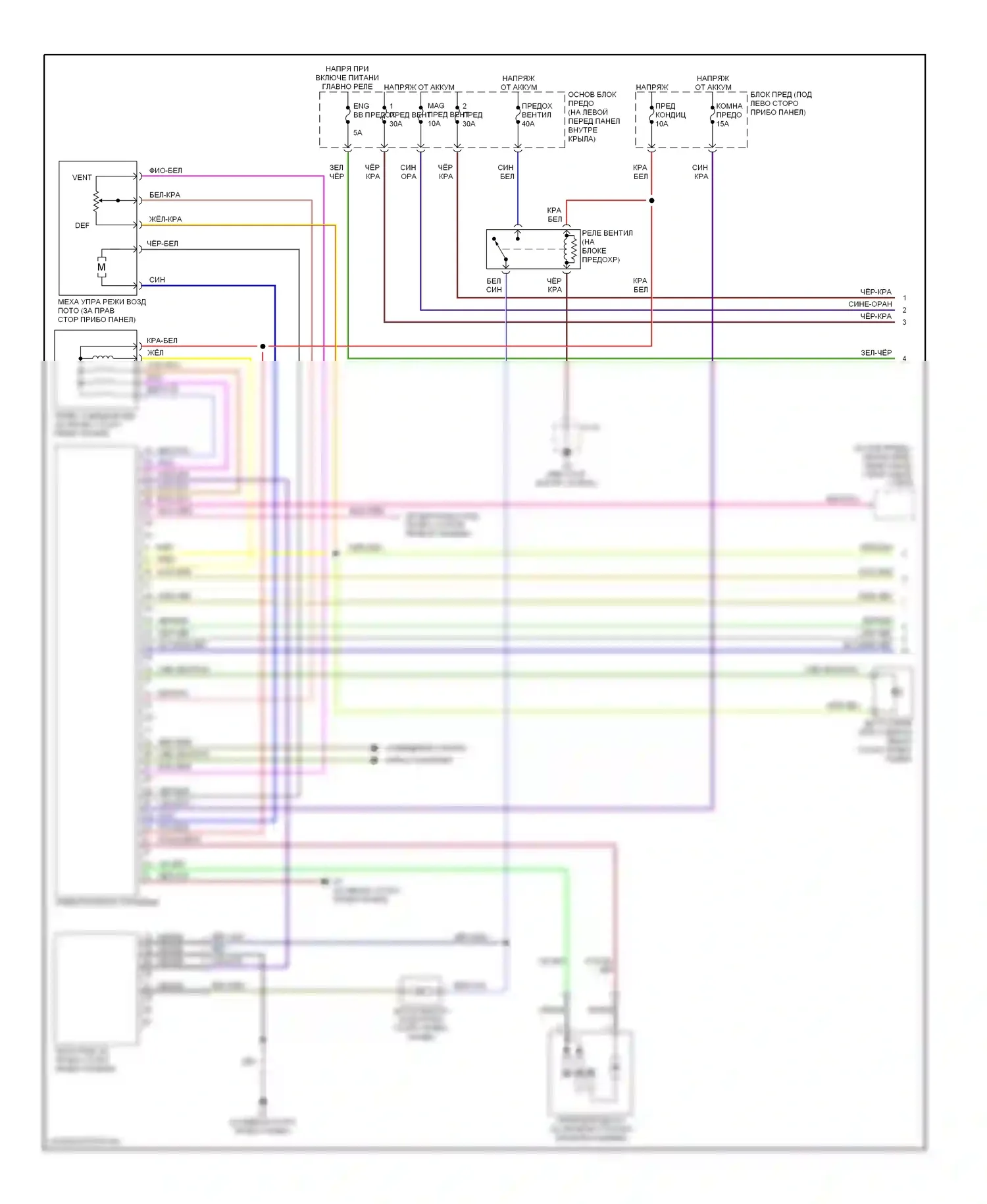6 Mazda GG рестайлинг (2005-2008): 3.0л, электросхема климат контроля (1 из 2) 