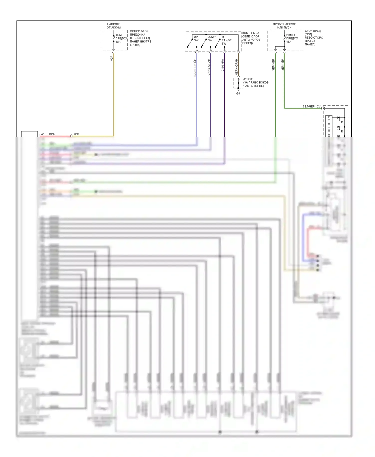 6 Mazda GG рестайлинг (2005-2008): 3,0л, электросхема автоматической коробки передач 