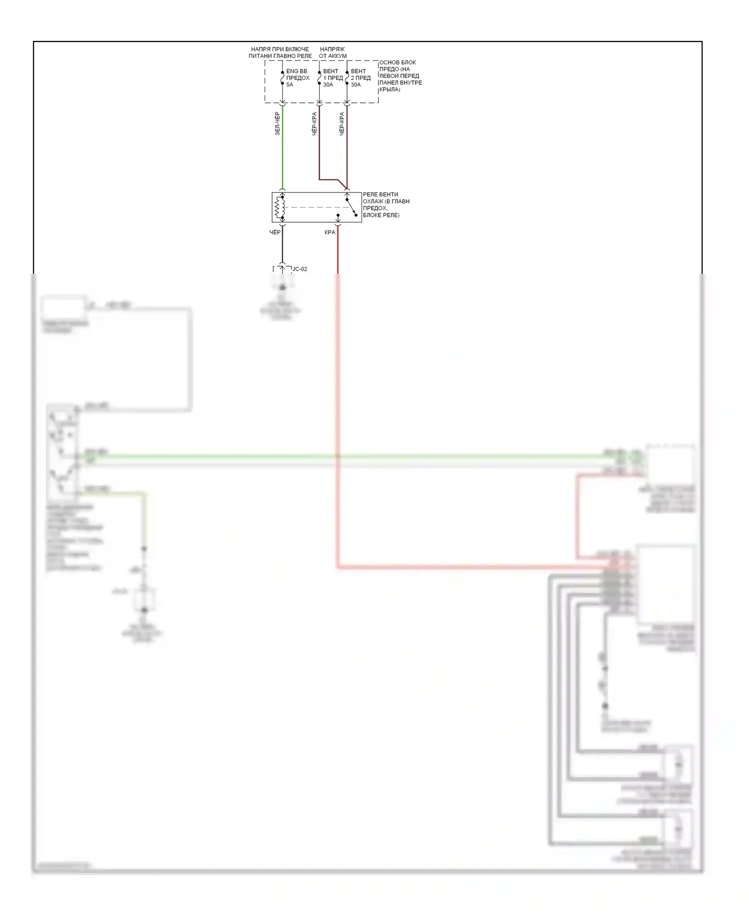 6 Mazda GG рестайлинг (2005-2008): 3,0л, электросхема вентилятора охлаждения 