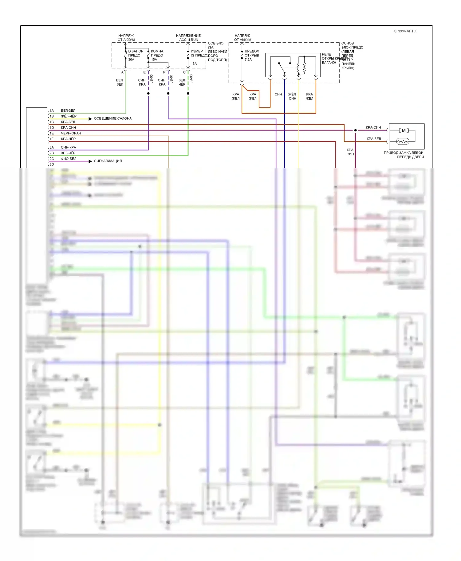 6 Mazda GG (2002-2005): Электросхема центрального замка 