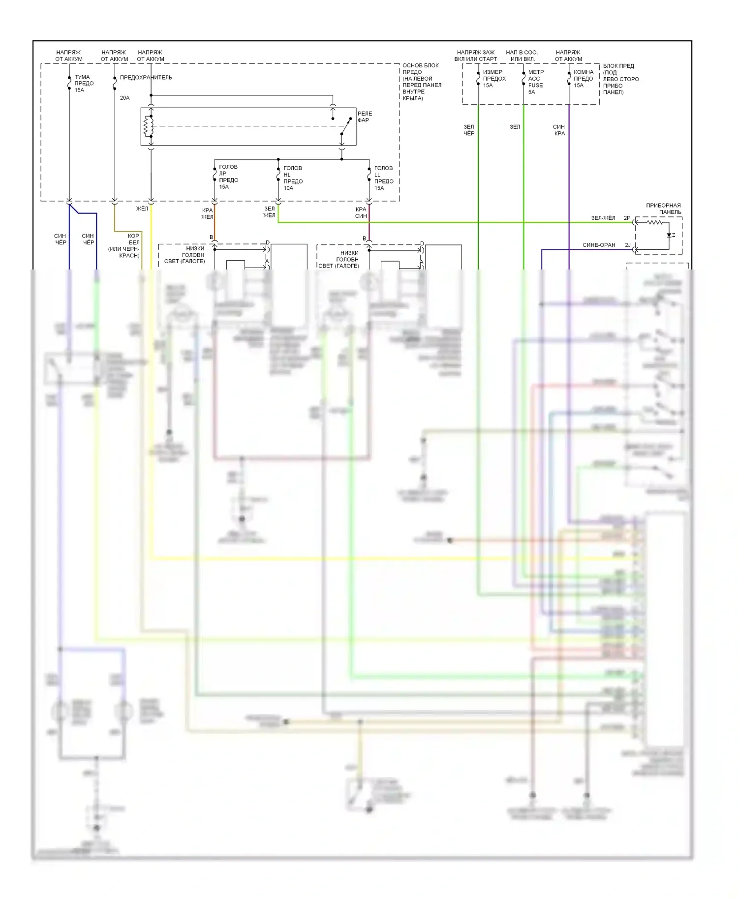 6 Mazda GH (2007-2009): Электросхема фар, с дрелью 