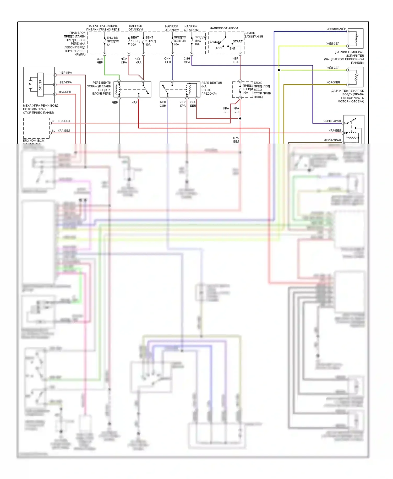 6 Mazda GH (2007-2009): 3.0л, электросхема ручного кондиционера 