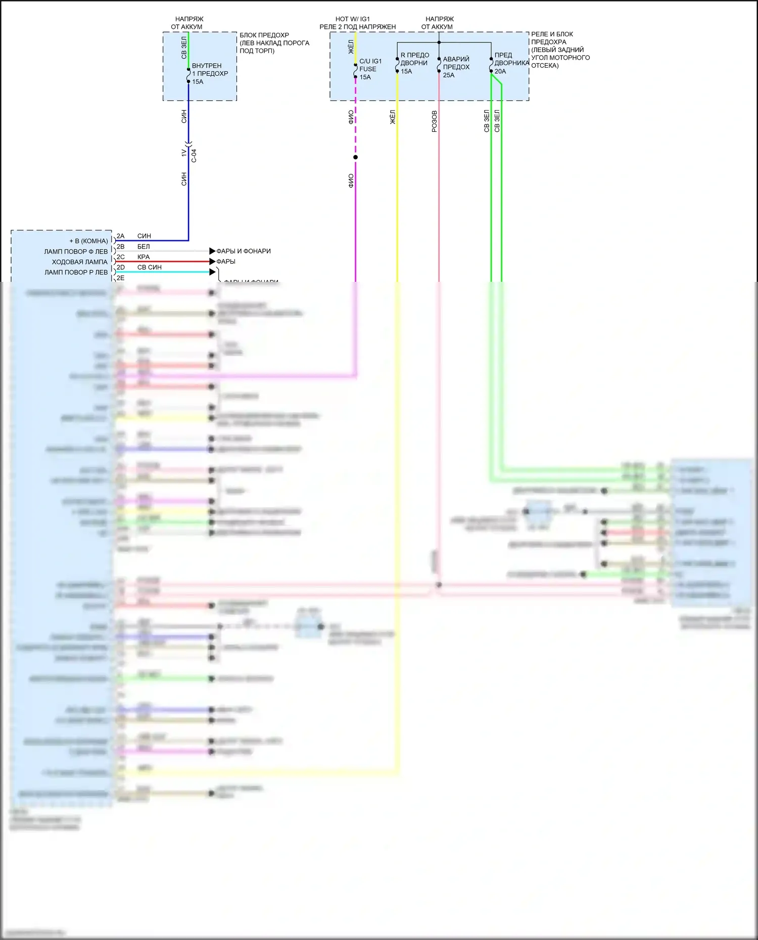 6 Mazda GJ рестайлинг 2 (2018-2024): Электросхема блока управления передним кузовом 