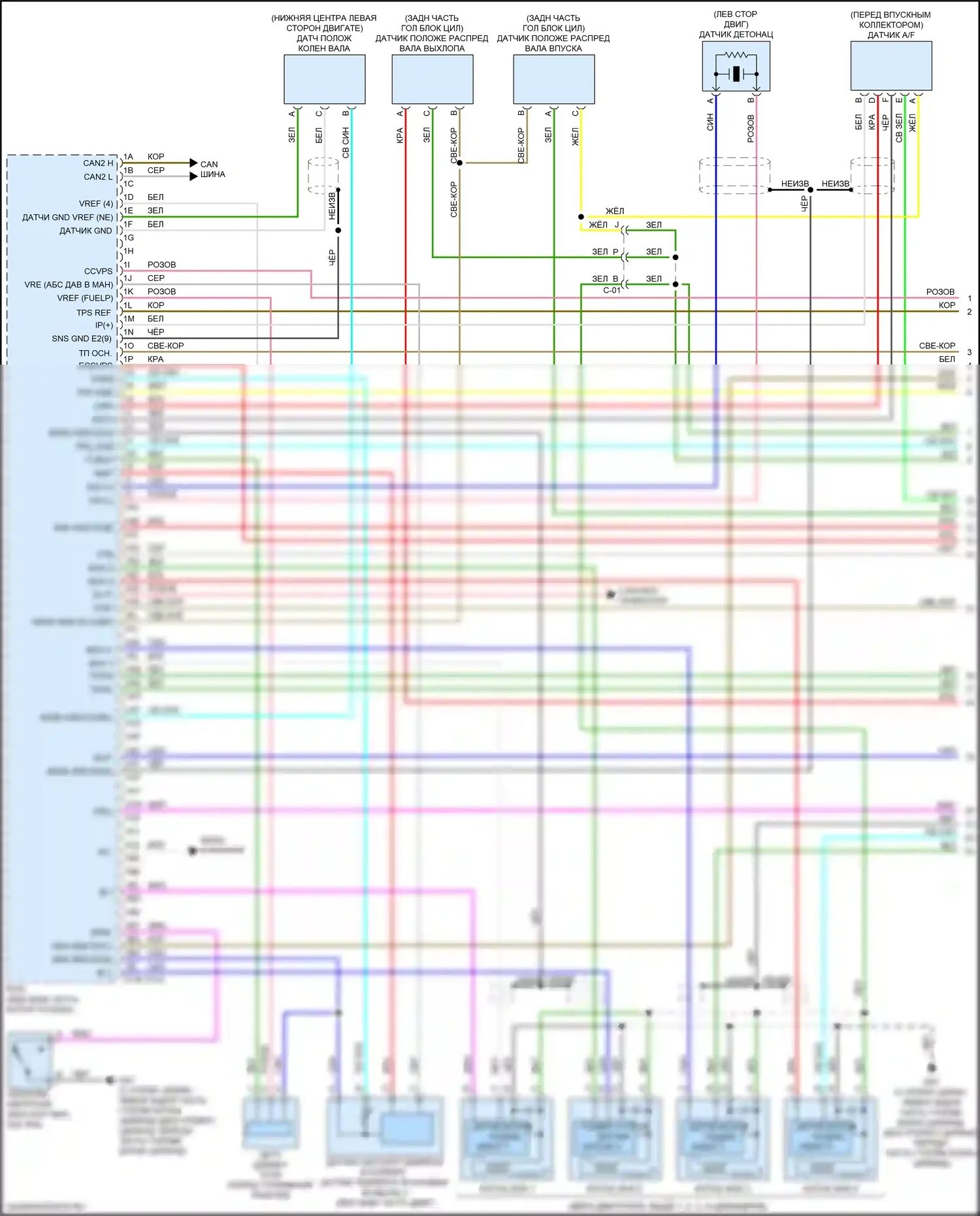 6 Mazda GJ рестайлинг 2 (2018-2024): Электросхема двигателя 2.5l skyactiv (1 из 6) 