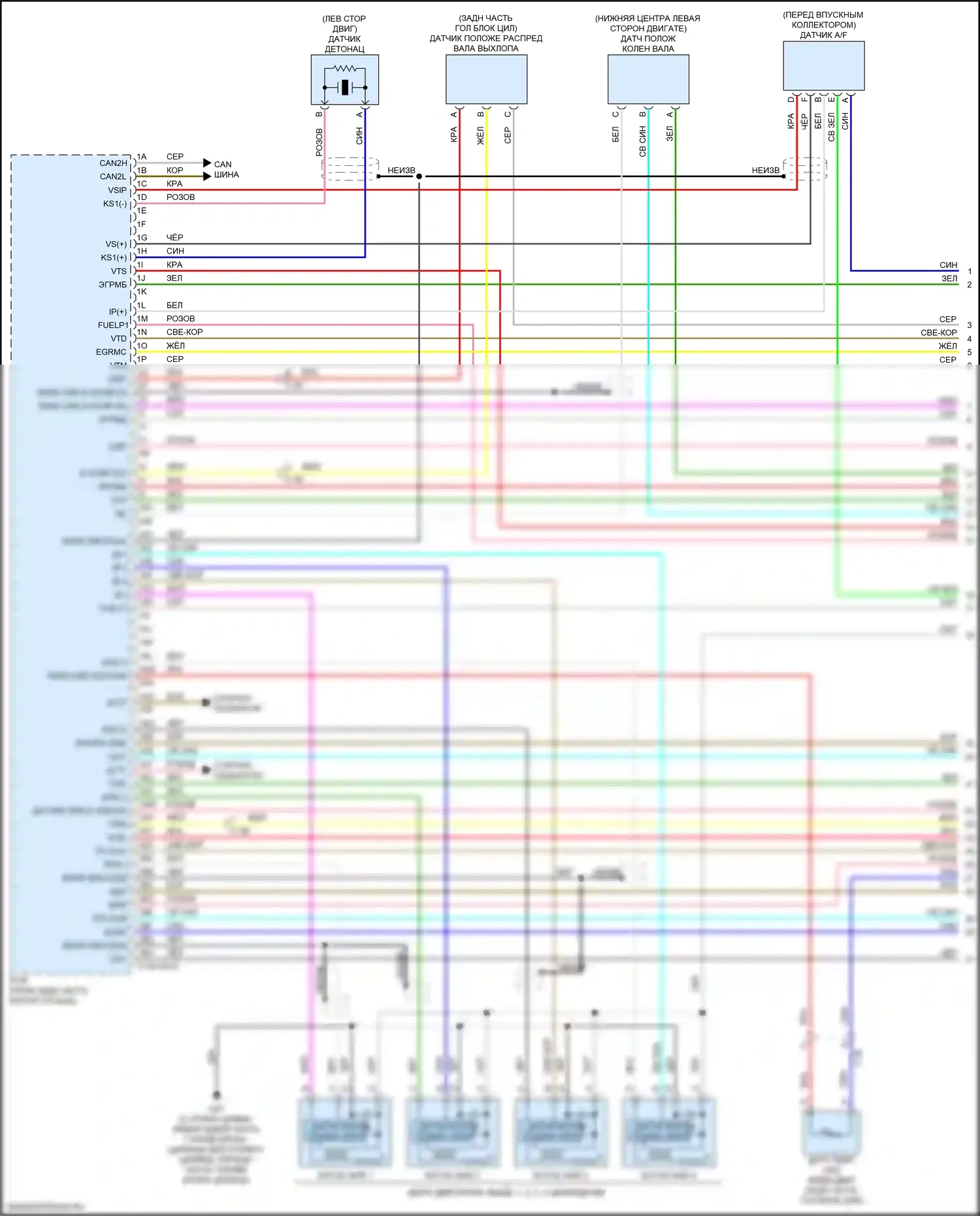 6 Mazda GJ рестайлинг 2 (2018-2024): Электросхема двигателя 2.5l turbo skyactiv (1 из 7) 