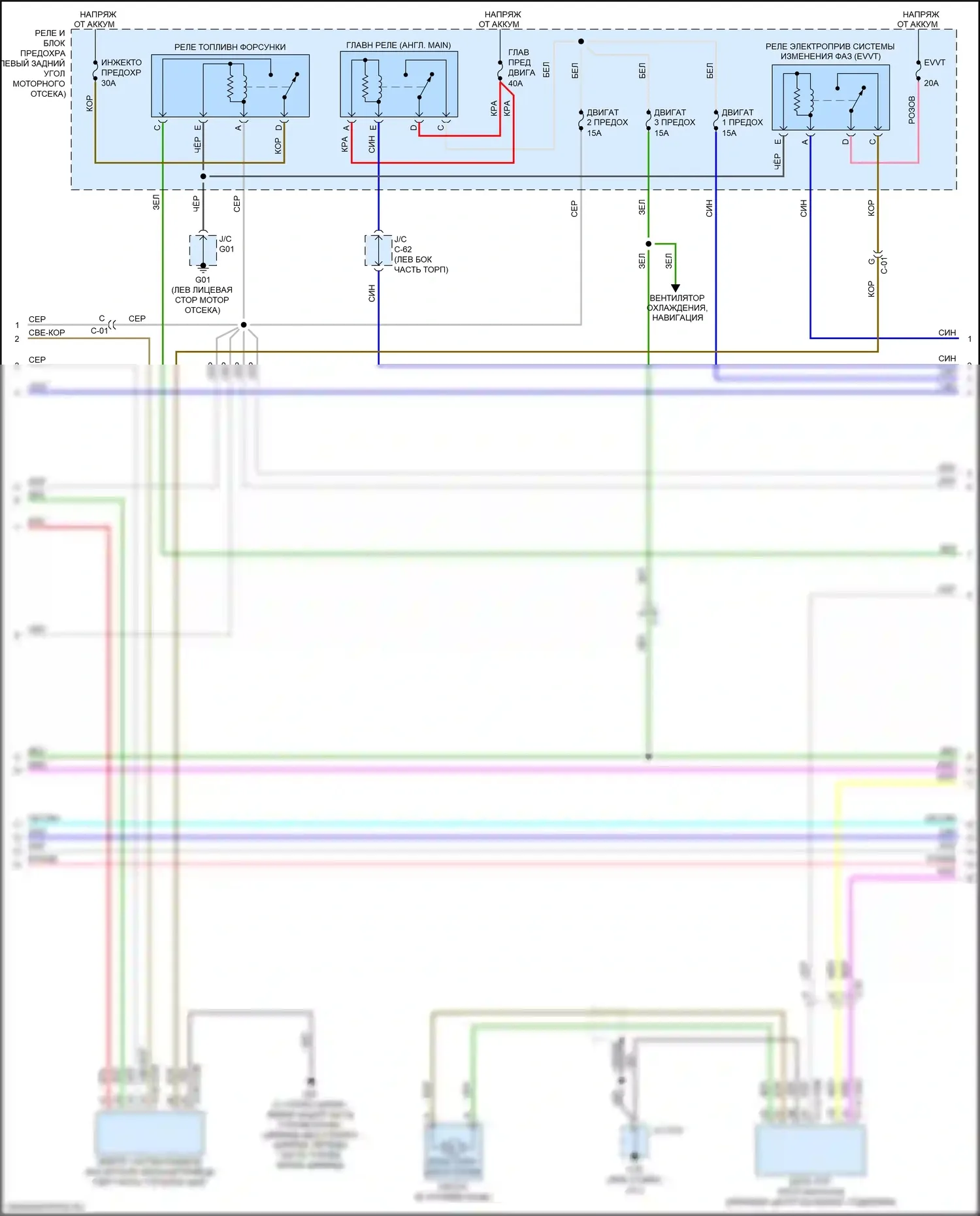 6 Mazda GJ рестайлинг 2 (2018-2024): Электросхема двигателя 2.5l turbo skyactiv (4 из 7) 