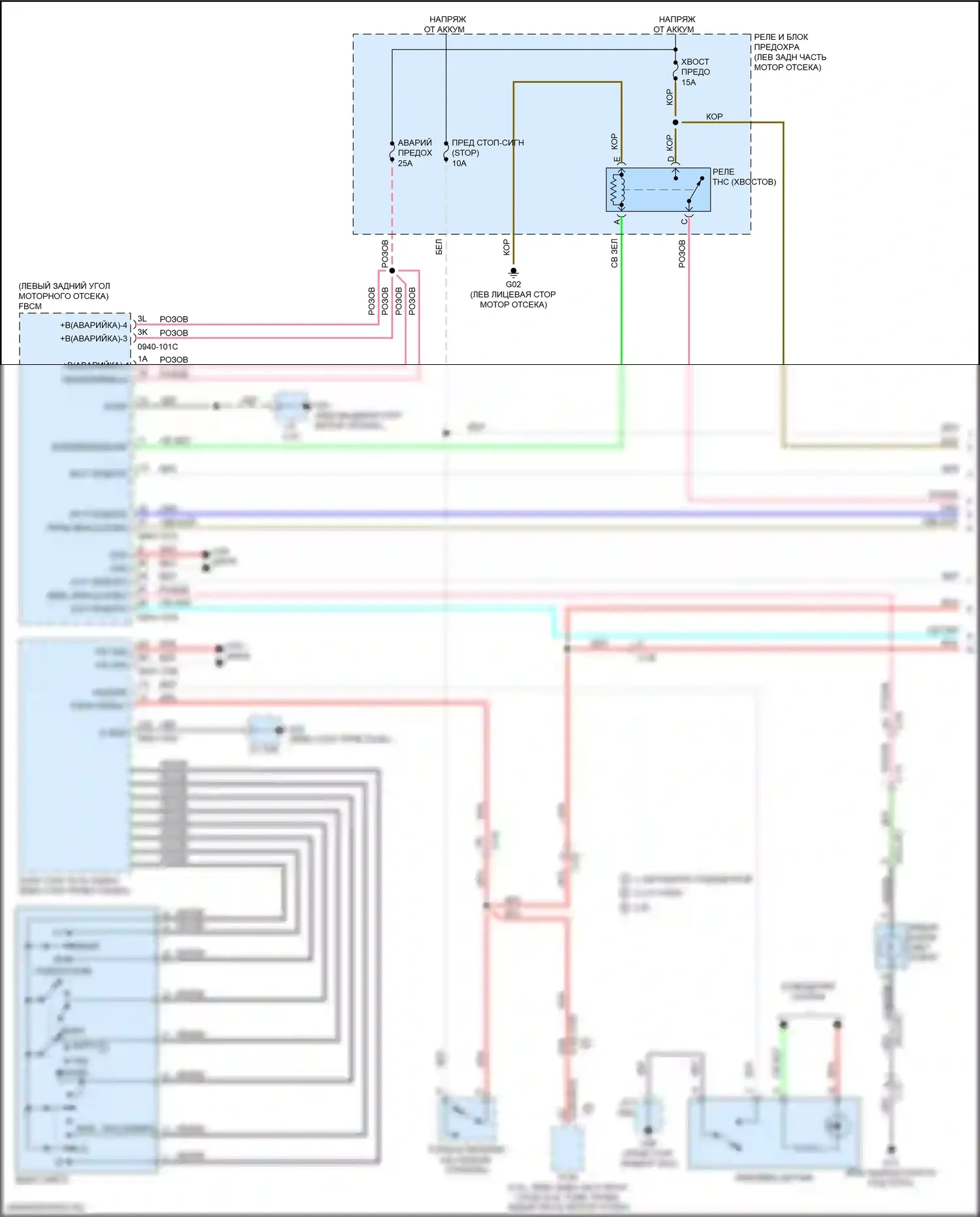 6 Mazda GJ рестайлинг 2 (2018-2024): Электросхема фар и фонарей (1 из 3) 