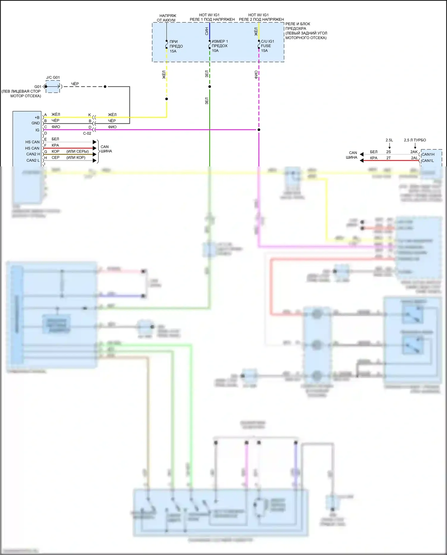 6 Mazda GJ рестайлинг 2 (2018-2024): Электросхема автоматической коробки передач 