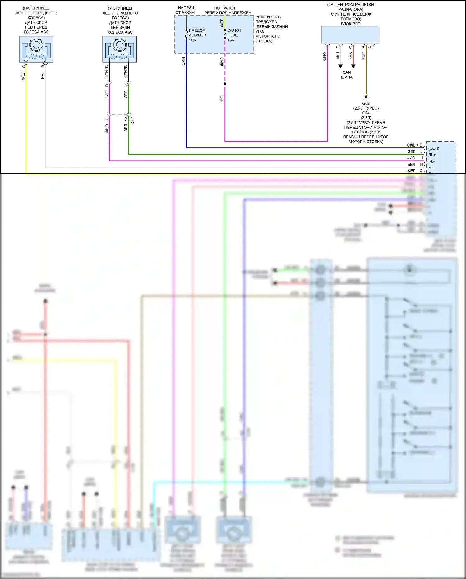6 Mazda GJ рестайлинг 2 (2018-2024): Электросхема круиз-контроля (2 из 2) 