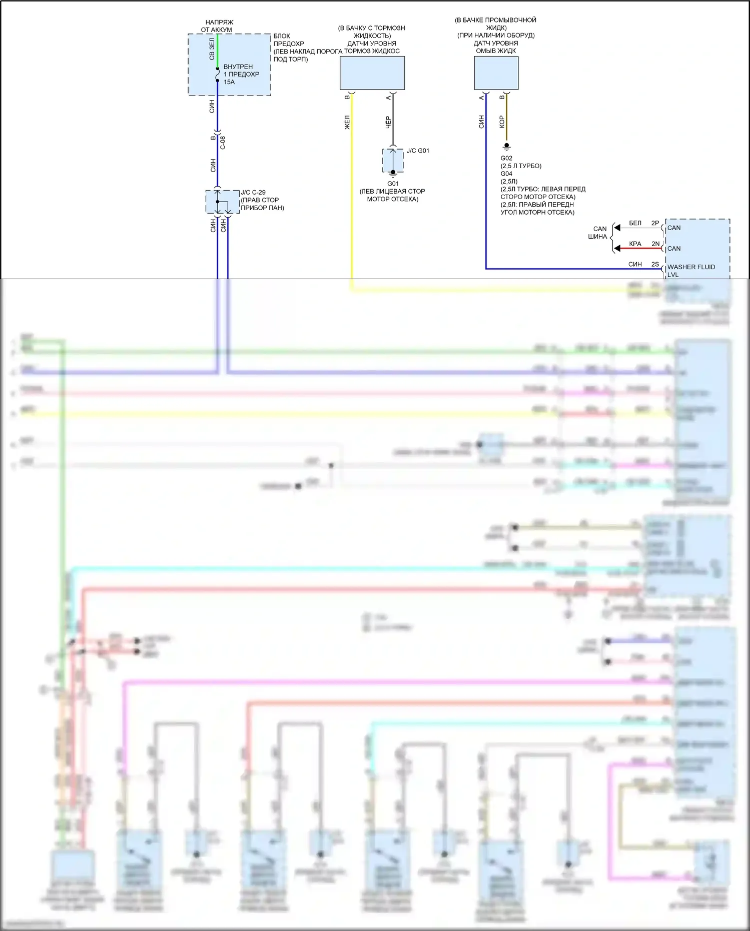 6 Mazda GJ рестайлинг 2 (2018-2024): Электросхема приборной панели (2 из 2) 