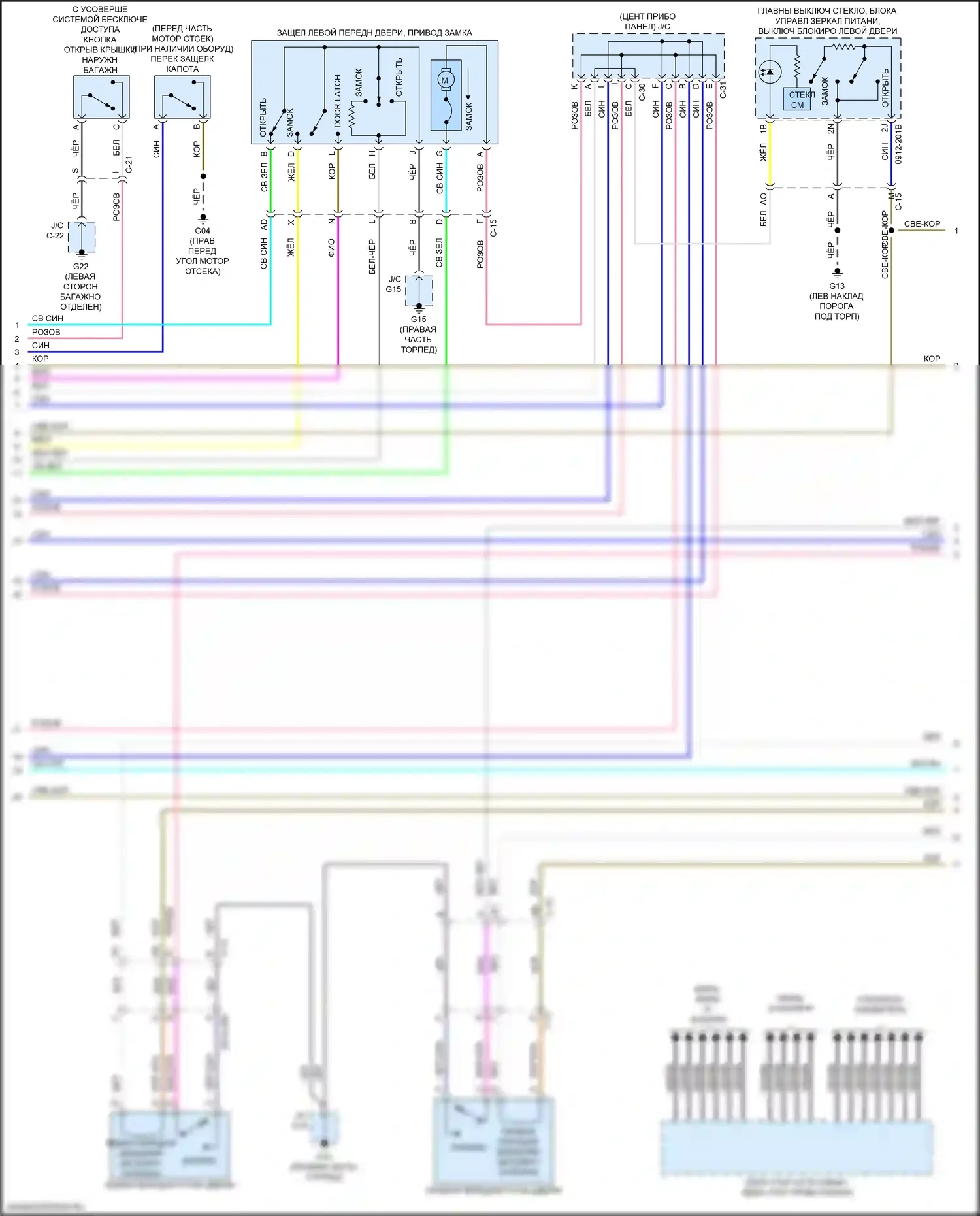 6 Mazda GJ рестайлинг 2 (2018-2024): Сигнализации электросхема (3 из 4) 