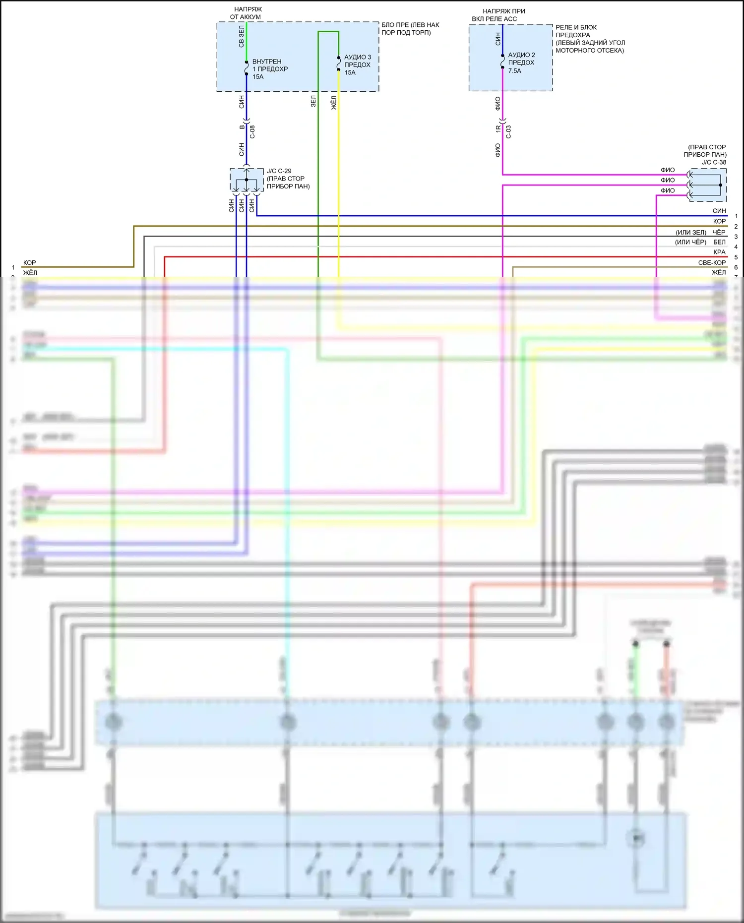 6 Mazda GJ рестайлинг 2 (2018-2024): Электросхема навигации, с bose (2 из 6) 