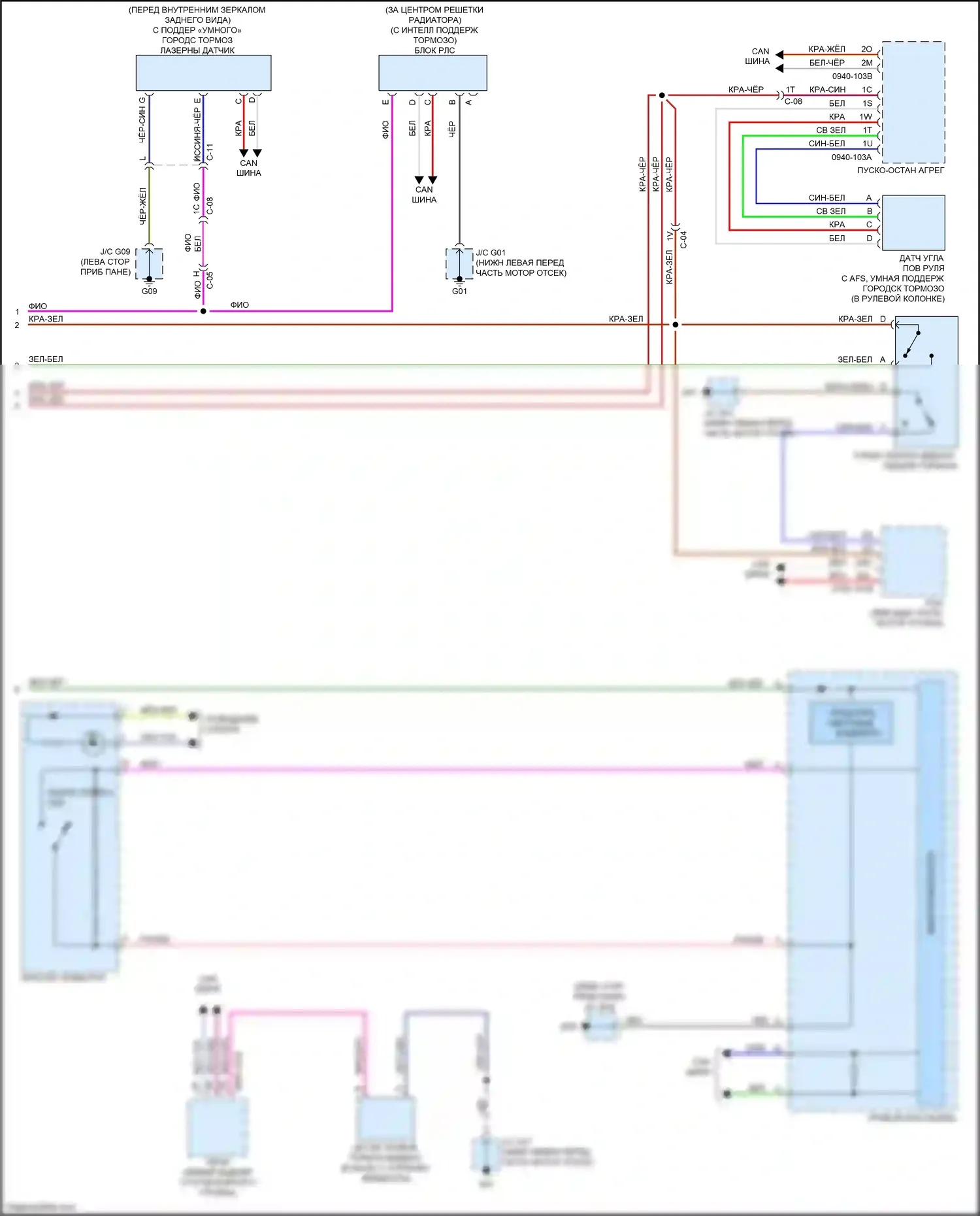 6 Mazda GJ рестайлинг (2015-2018): Антиблокировочная система abs электросхема (2 из 2) 