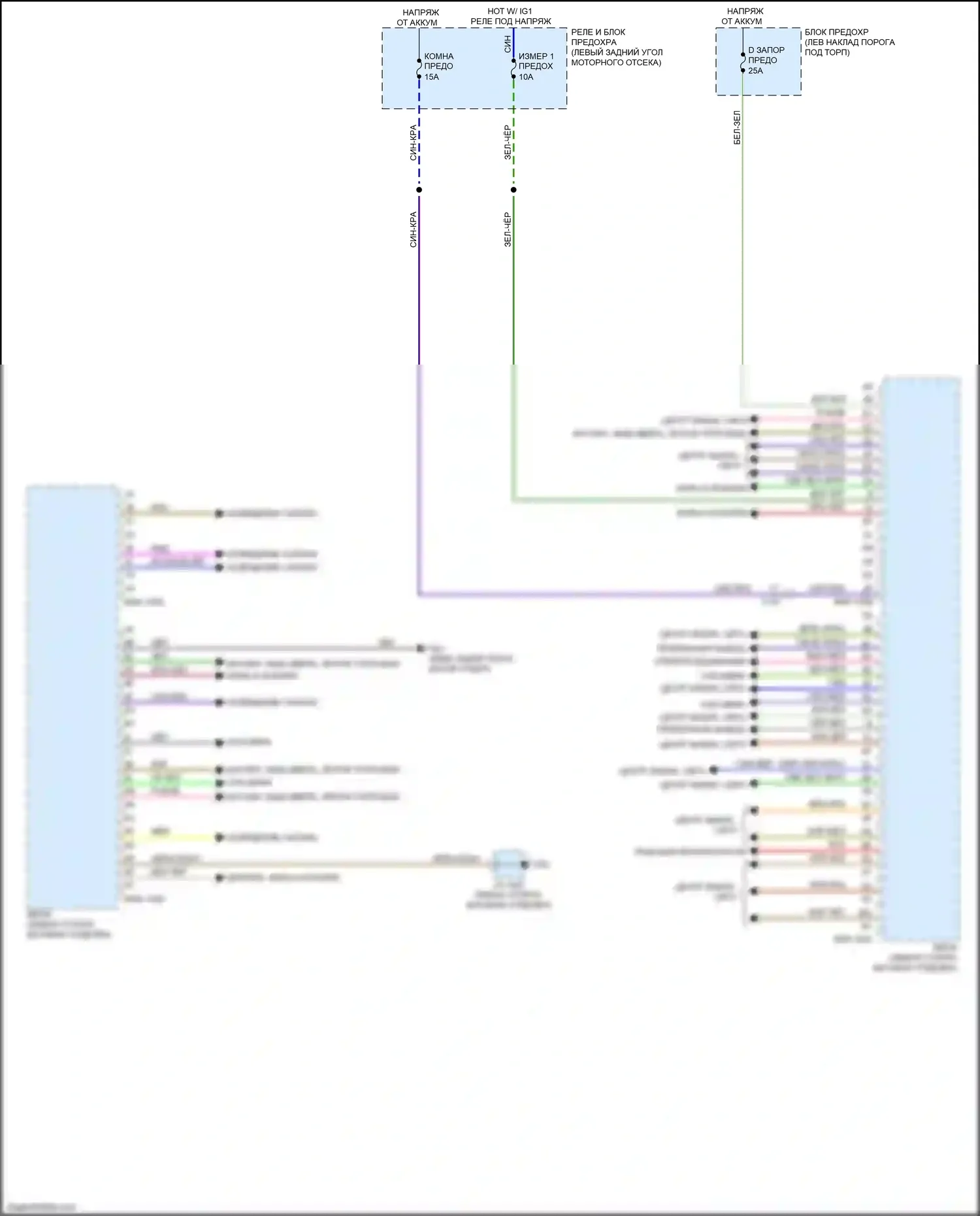 6 Mazda GJ рестайлинг (2015-2018): Электросхема блока управления задней части кузова 