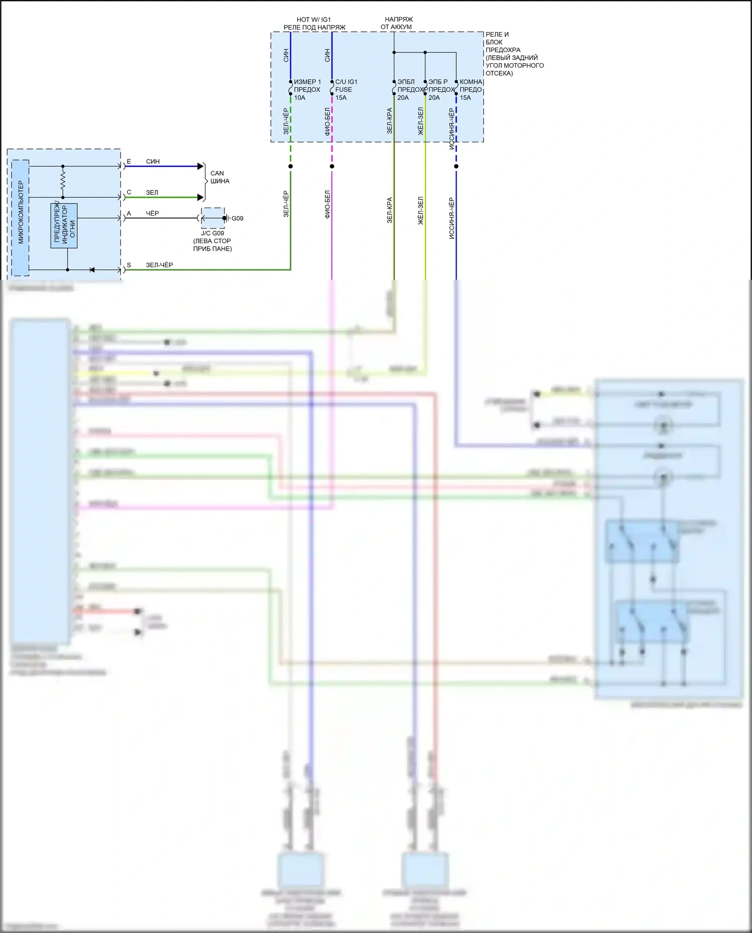 6 Mazda GJ рестайлинг (2015-2018): Электросхема растормаживания стояночного тормоза 