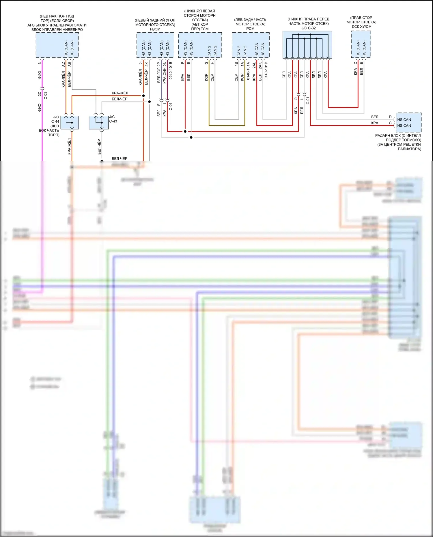6 Mazda GJ рестайлинг (2015-2018): Can шина электросхема (4 из 4) 