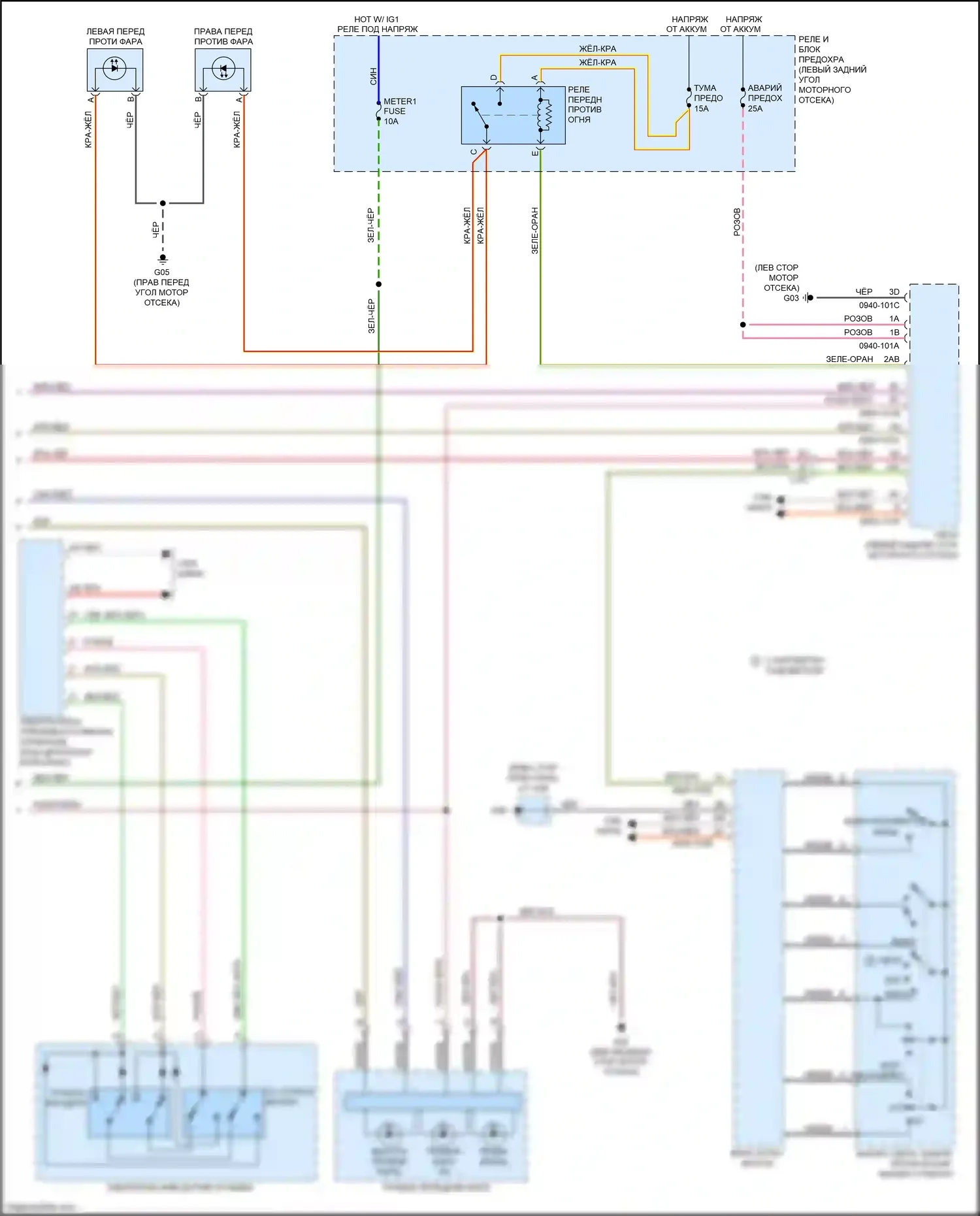 6 Mazda GJ рестайлинг (2015-2018): Электросхема фар, со светодиодными фарами (2 из 2) 