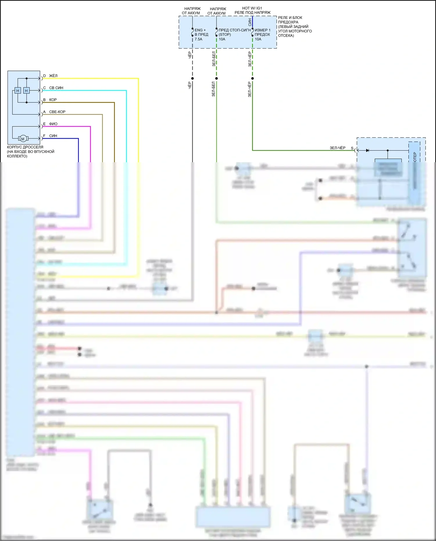 6 Mazda GJ рестайлинг (2015-2018): Электросхема круиз-контроля (1 из 2) 