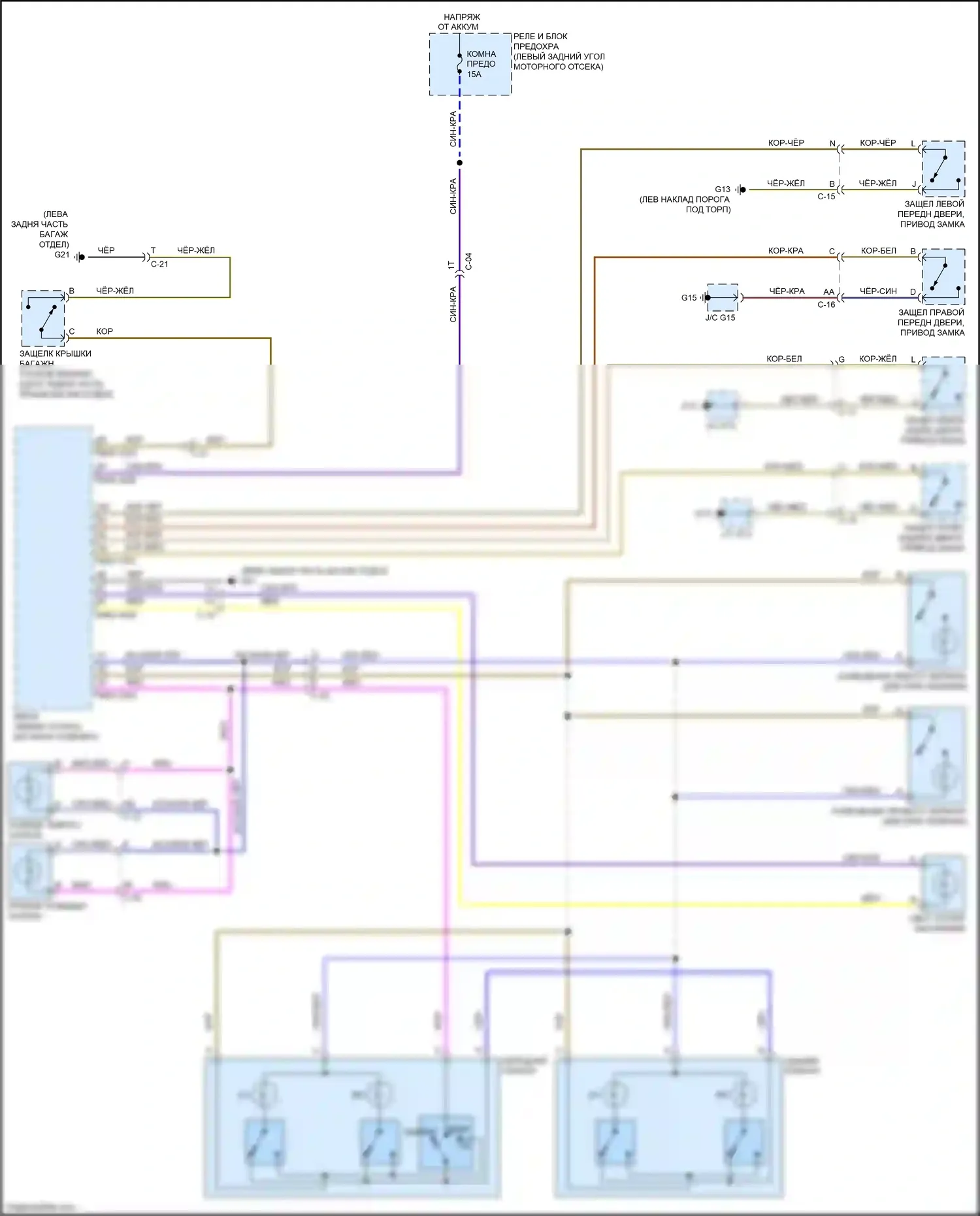 6 Mazda GJ рестайлинг (2015-2018): Электросхема освещения салона 
