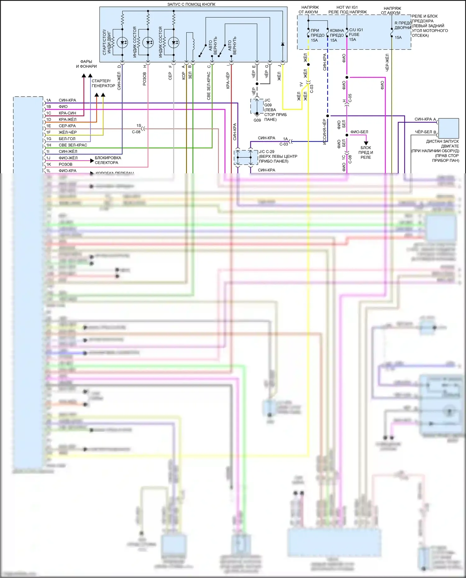 6 Mazda GJ рестайлинг (2015-2018): Сигнализации электросхема (1 из 3) 