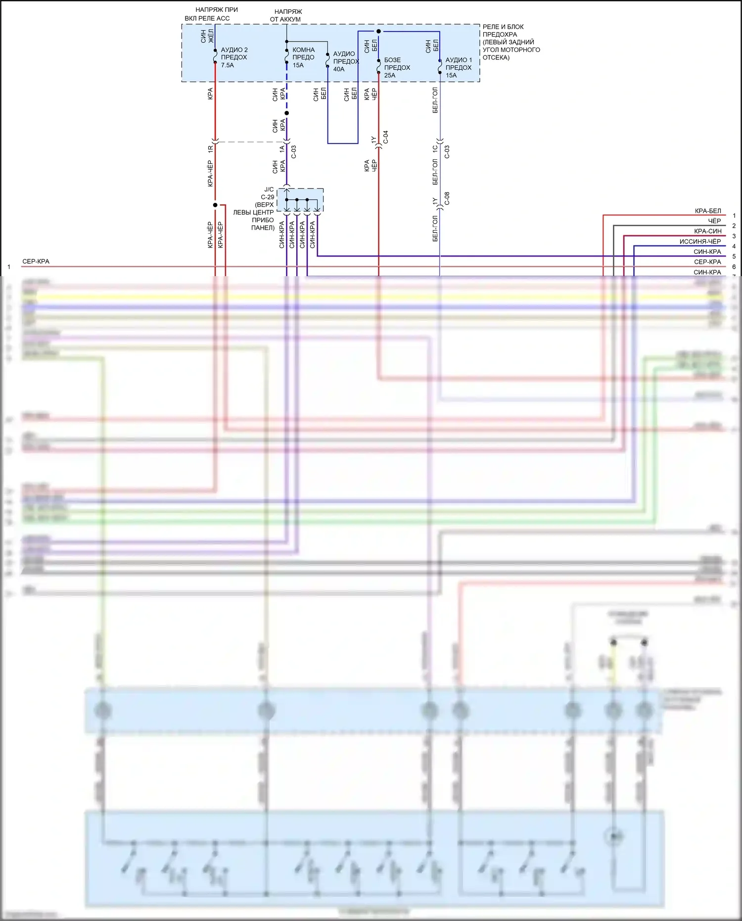 6 Mazda GJ рестайлинг (2015-2018): Электросхема навигации, с bose (2 из 4) 