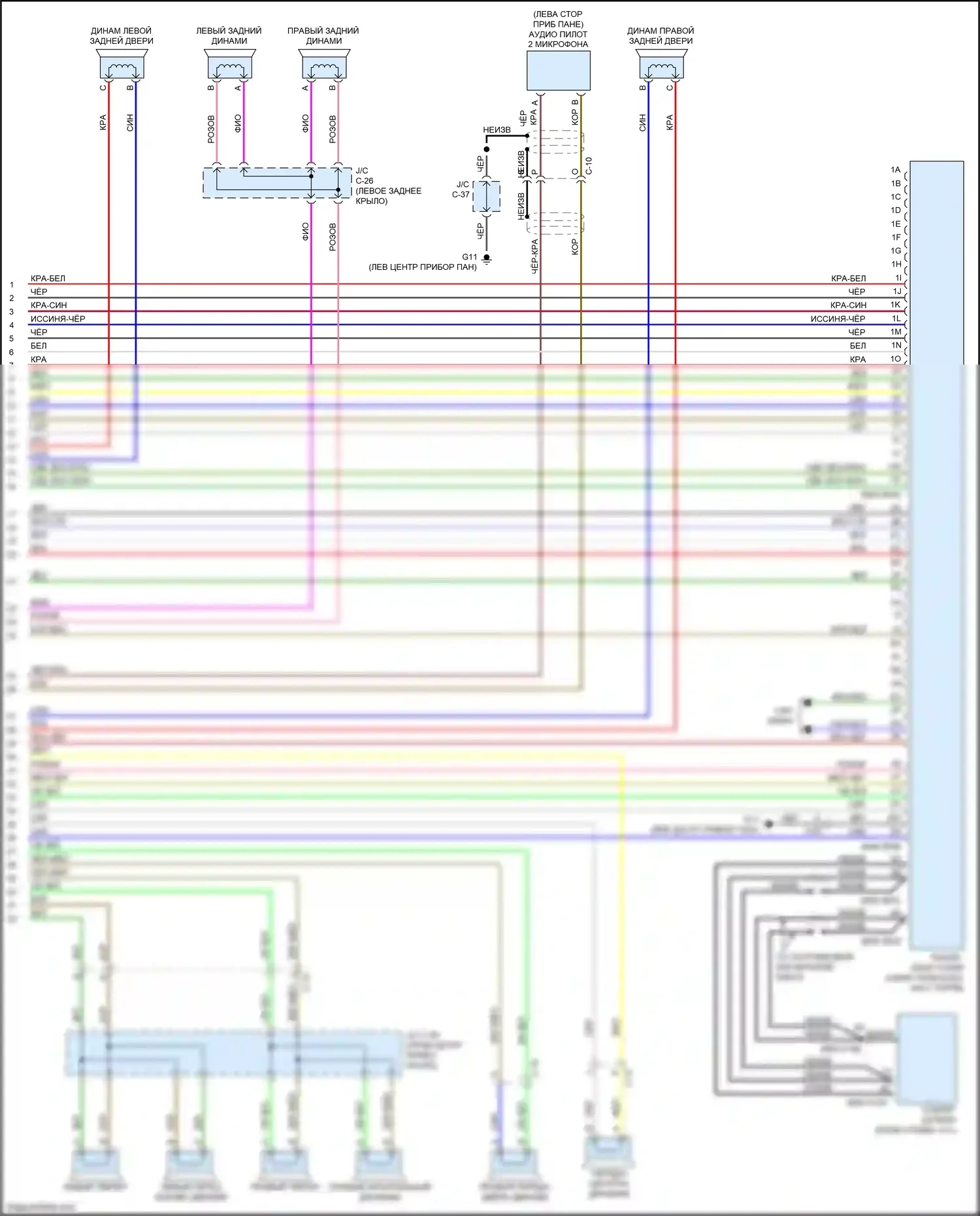 6 Mazda GJ рестайлинг (2015-2018): Электросхема навигации, с bose (4 из 4) 