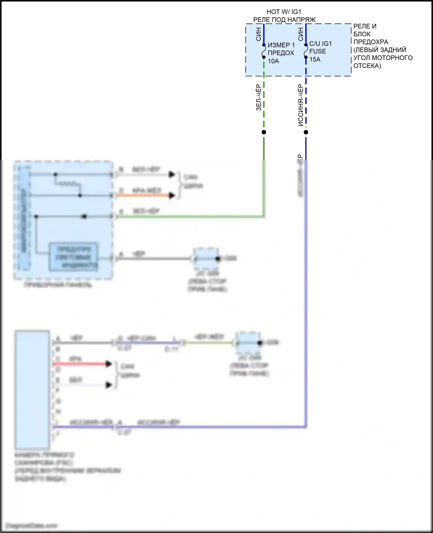6 Mazda GJ рестайлинг (2015-2018): Электросхема сигнализации о выезде с полосы движения 