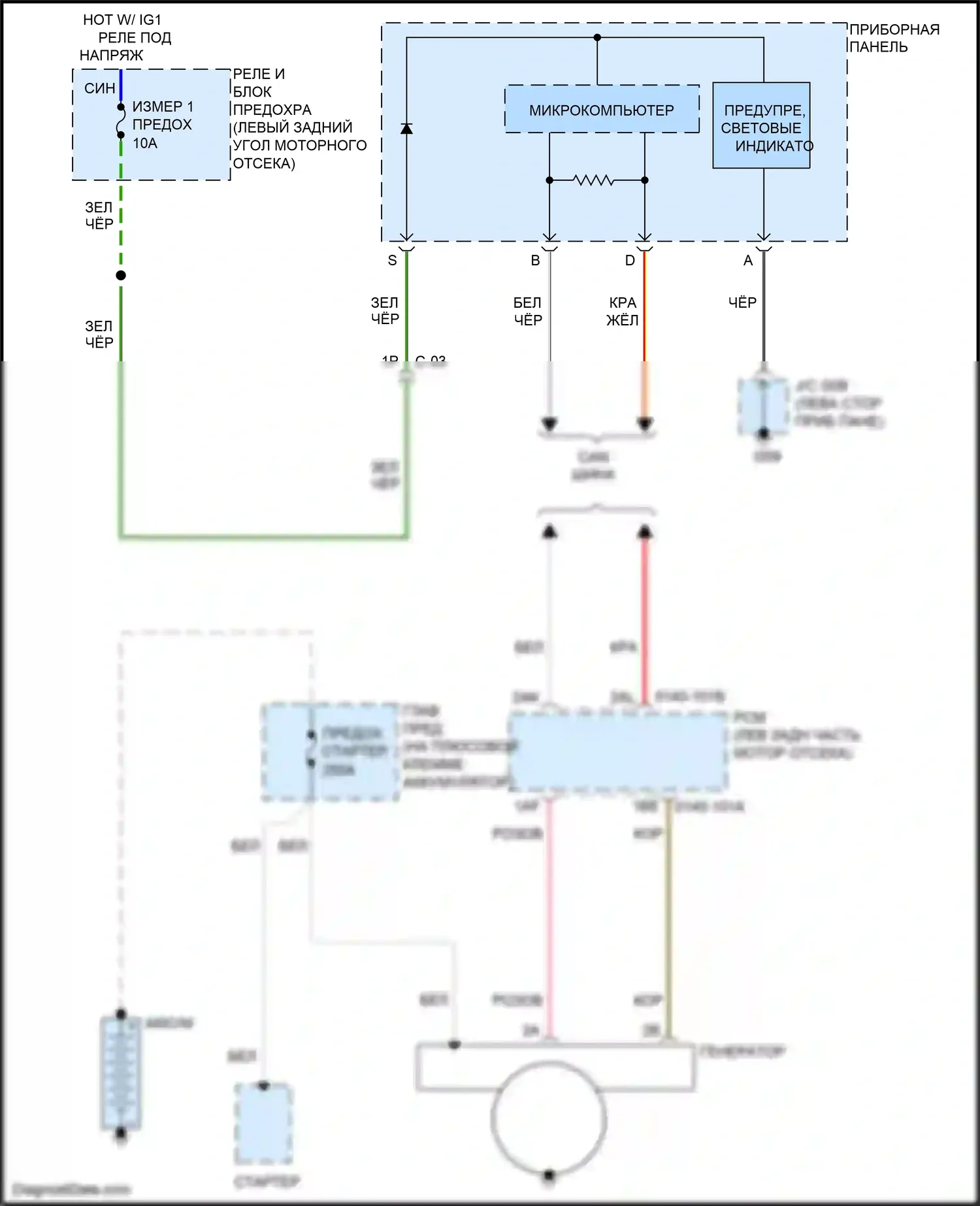 6 Mazda GJ рестайлинг (2015-2018): Электросхема генератора, без i-eloop 