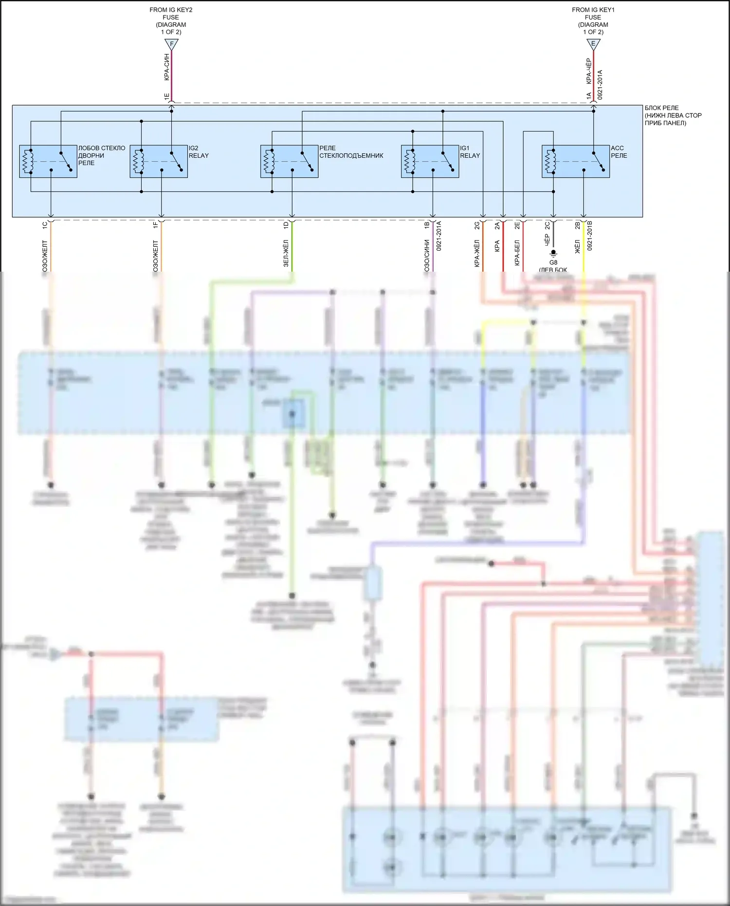 6 Mazda GJ (2012-2015): Электросхема блока предохранителей реле, с усовершенствованной системой бесключевого ввода и запуска (2 из 2) 