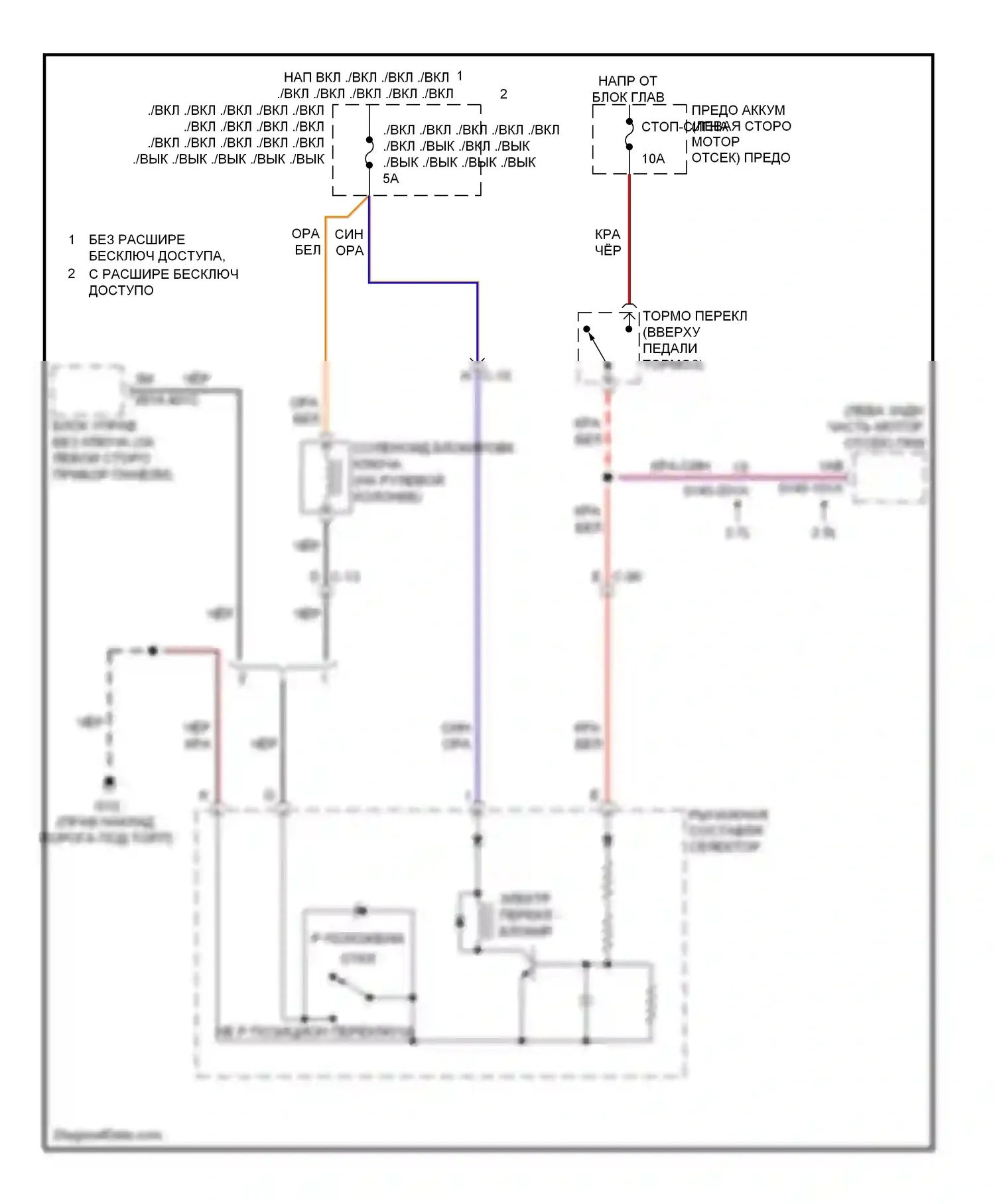6 Mazda GJ (2012-2015): Электросхема блокировки селектора 