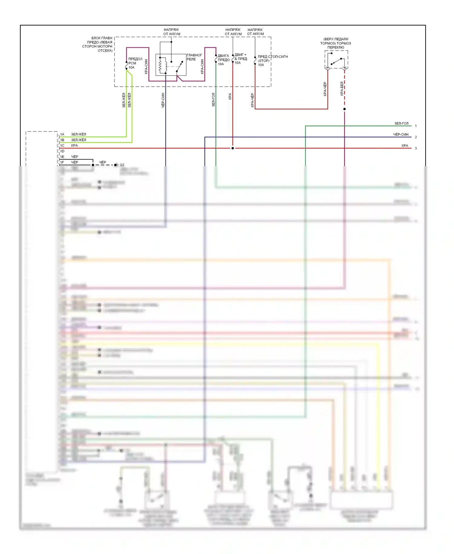 6 Mazda GJ (2012-2015): Электросхема двигателя 2.5l (1 из 4) 