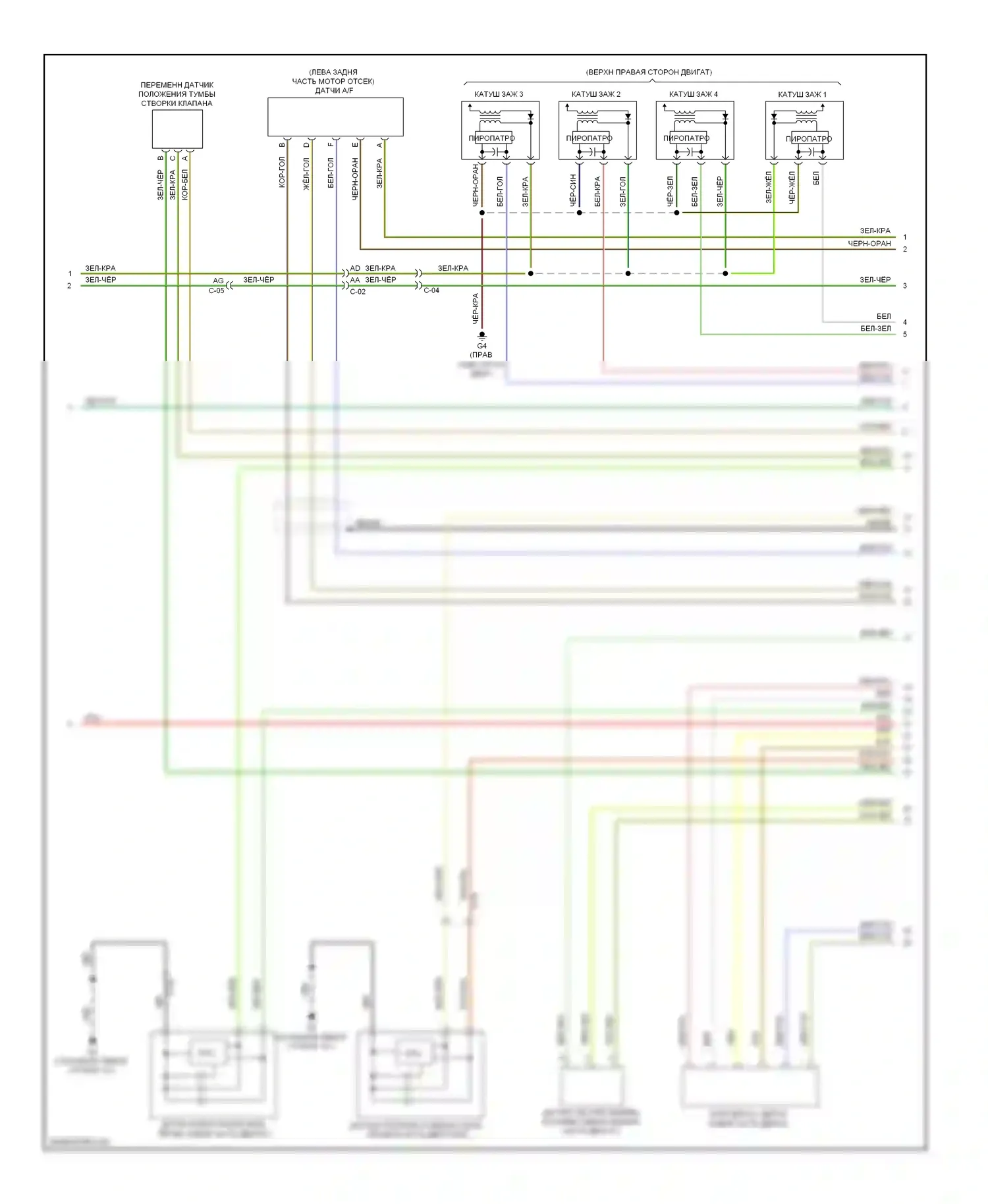 6 Mazda GJ (2012-2015): Электросхема двигателя 2.5l (3 из 4) 