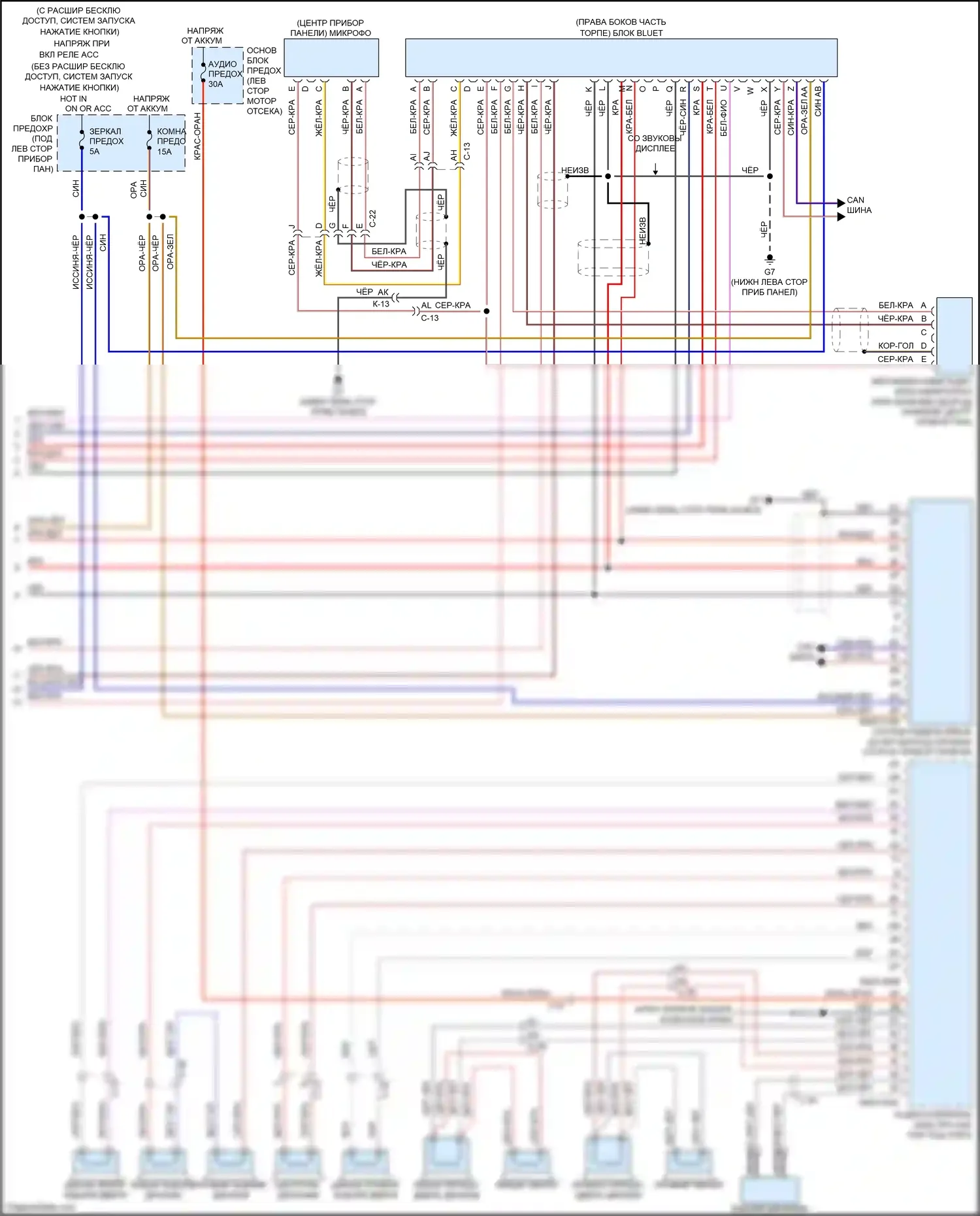 6 Mazda GJ (2012-2015): Электросхема магнитолы, с bose (3 из 3) 